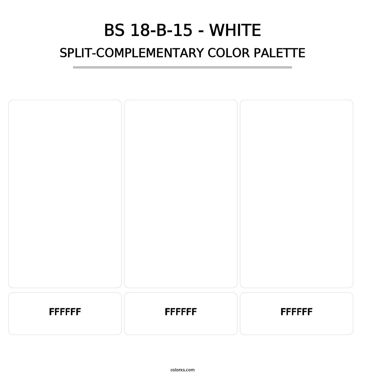 BS 18-B-15 - White - Split-Complementary Color Palette