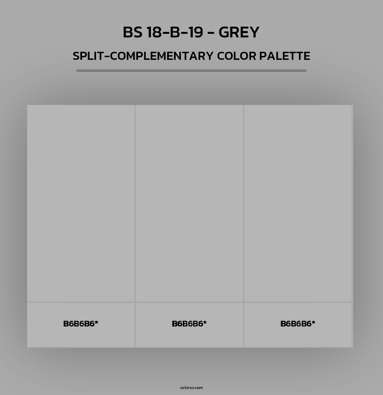 BS 18-B-19 - Grey - Split-Complementary Color Palette