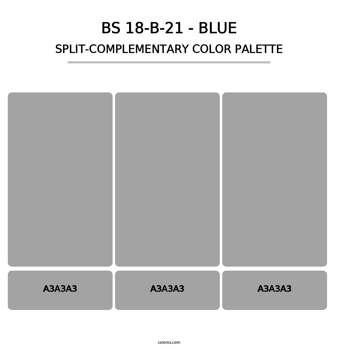 BS 18-B-21 - Blue - Split-Complementary Color Palette