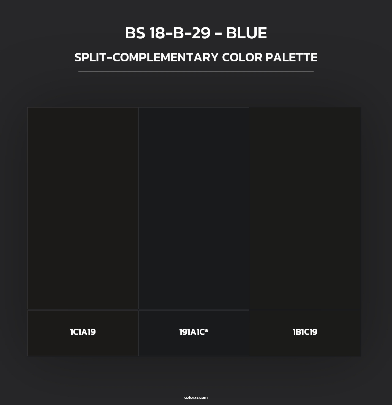 BS 18-B-29 - Blue - Split-Complementary Color Palette