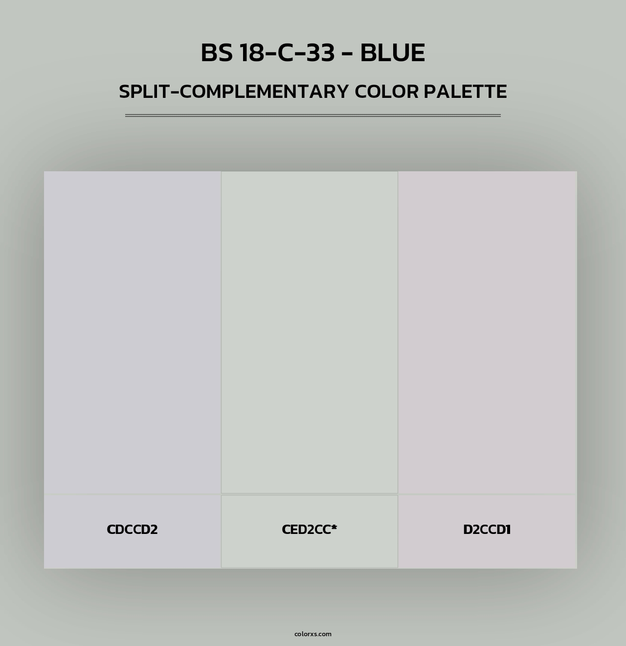 BS 18-C-33 - Blue - Split-Complementary Color Palette
