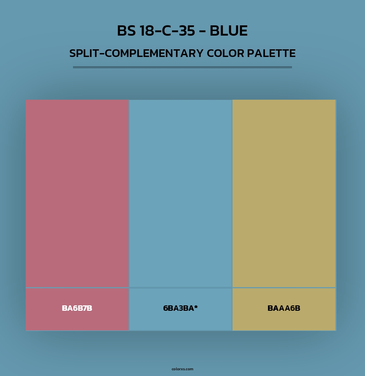 BS 18-C-35 - Blue - Split-Complementary Color Palette