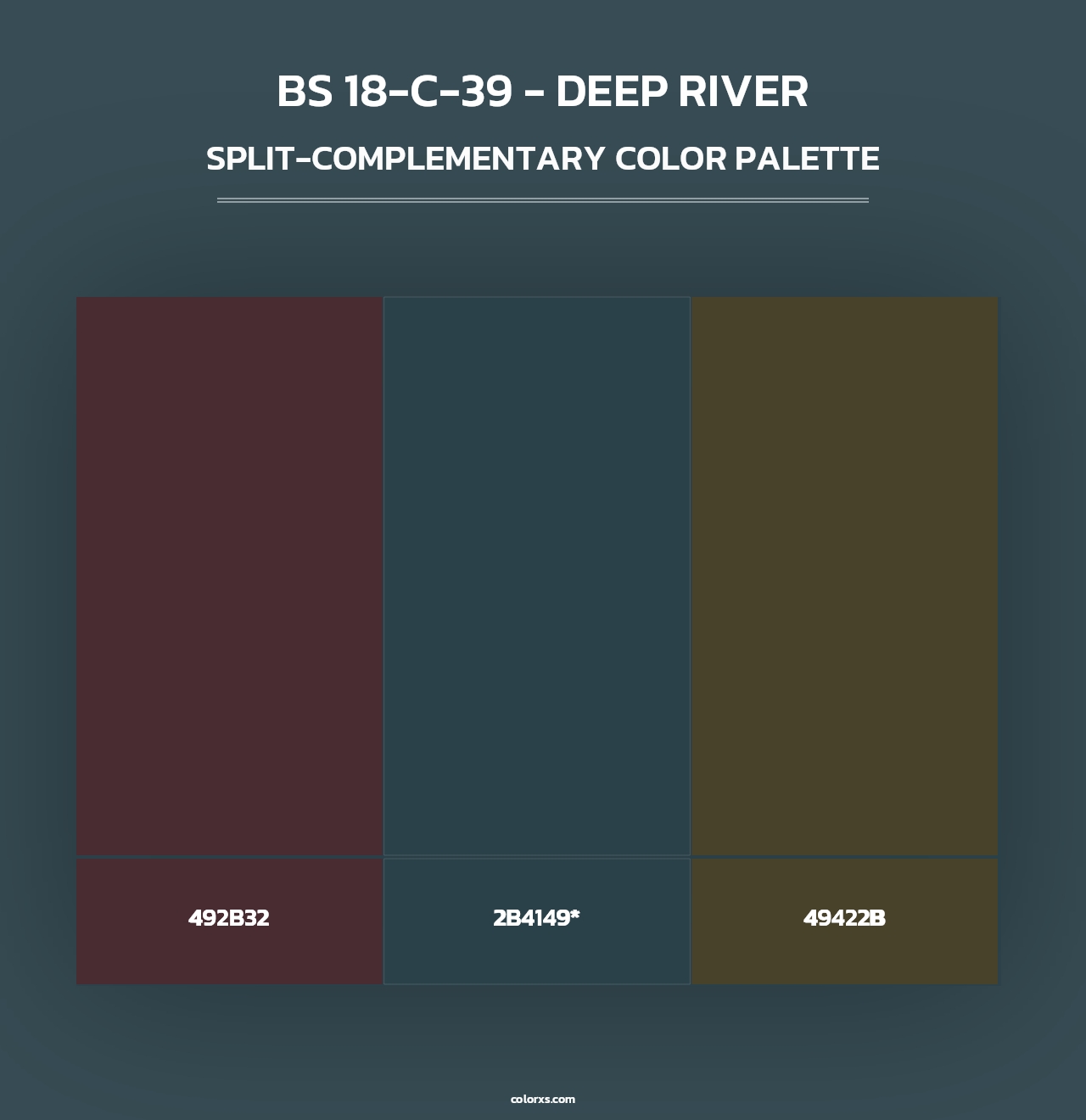 BS 18-C-39 - Deep River - Split-Complementary Color Palette