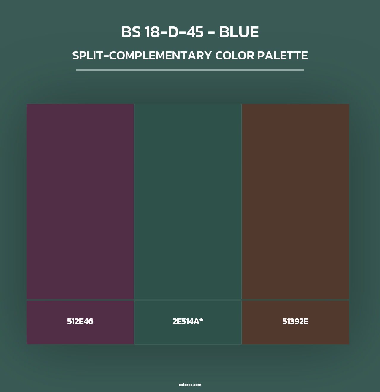 BS 18-D-45 - Blue - Split-Complementary Color Palette