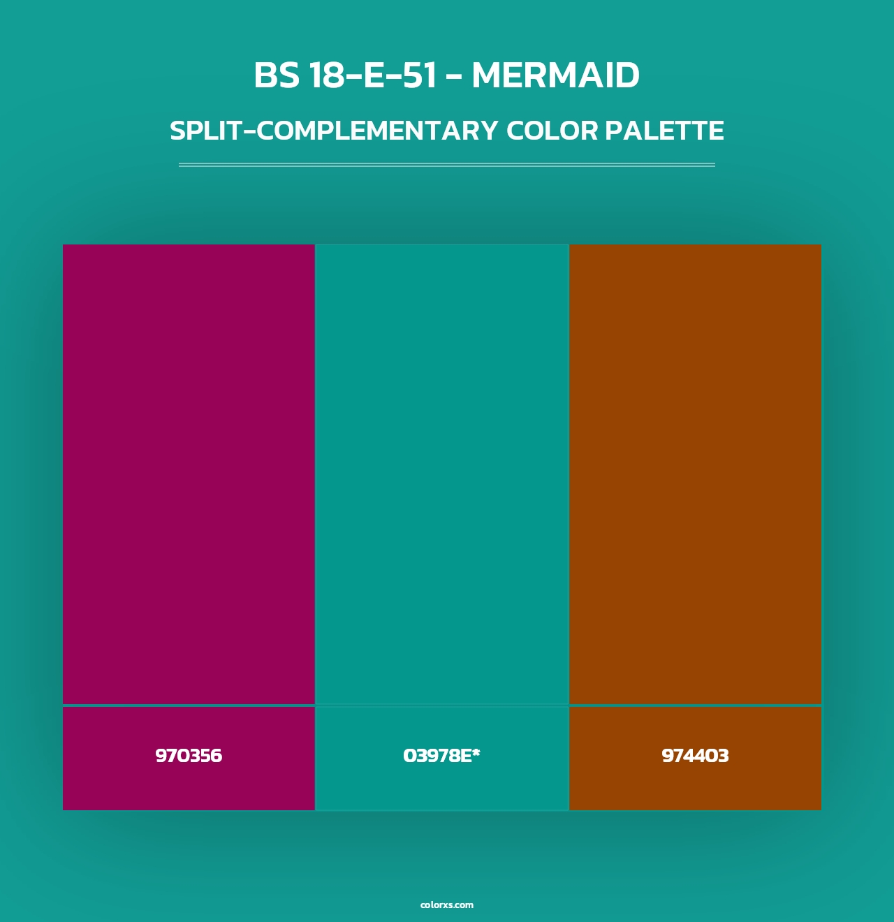BS 18-E-51 - Mermaid - Split-Complementary Color Palette