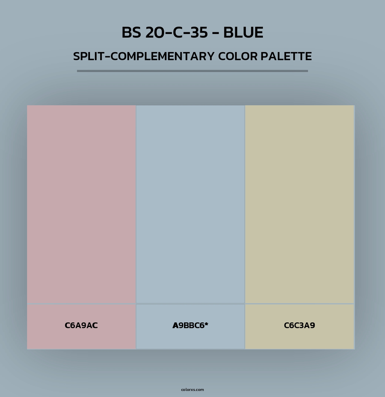 BS 20-C-35 - Blue - Split-Complementary Color Palette