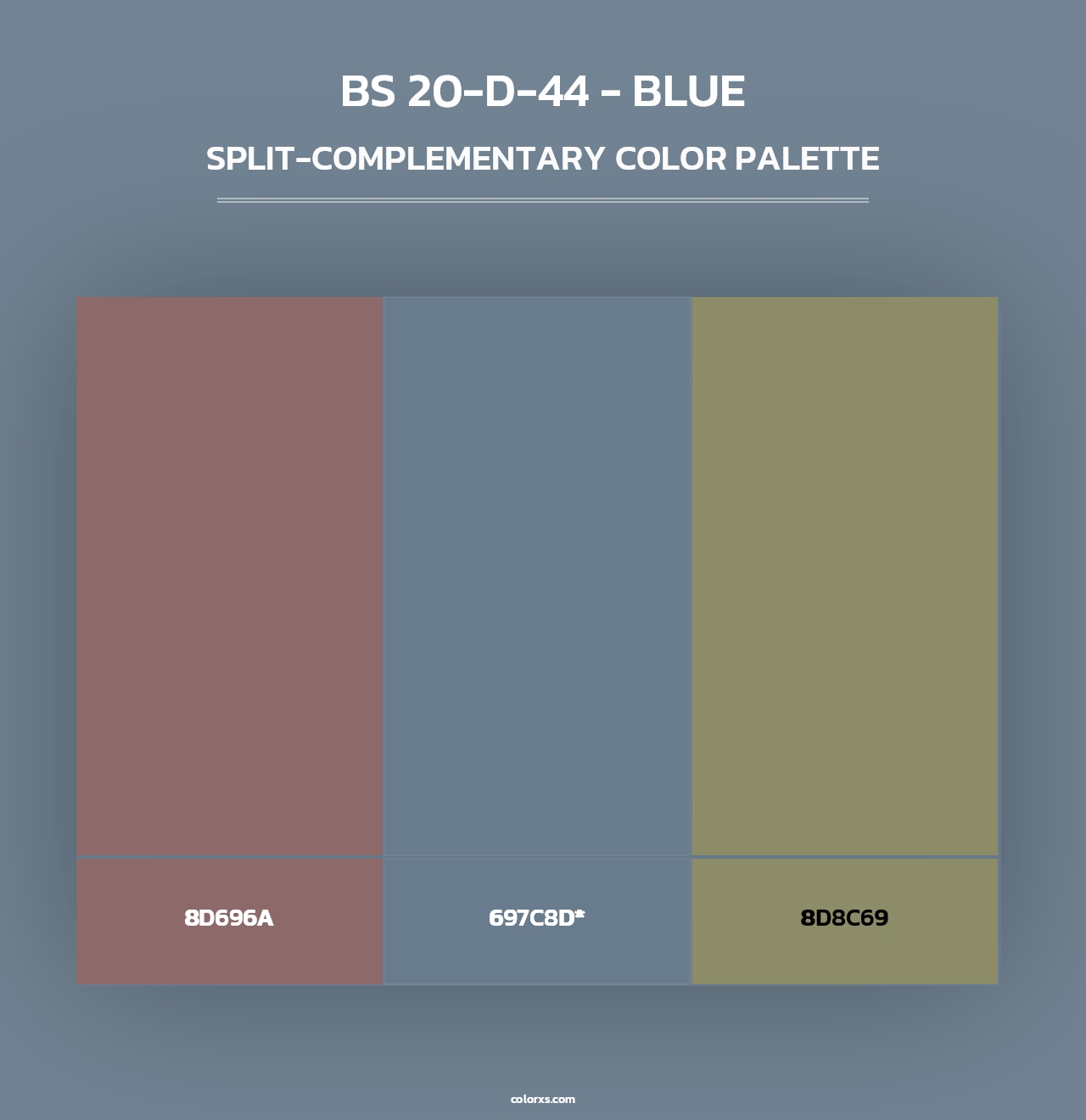 BS 20-D-44 - Blue - Split-Complementary Color Palette