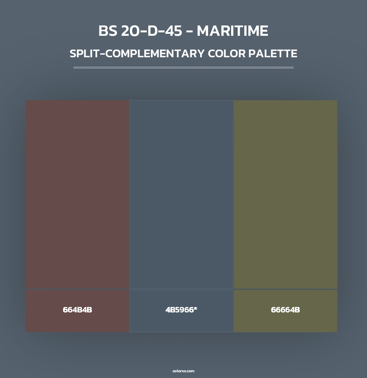BS 20-D-45 - Maritime - Split-Complementary Color Palette