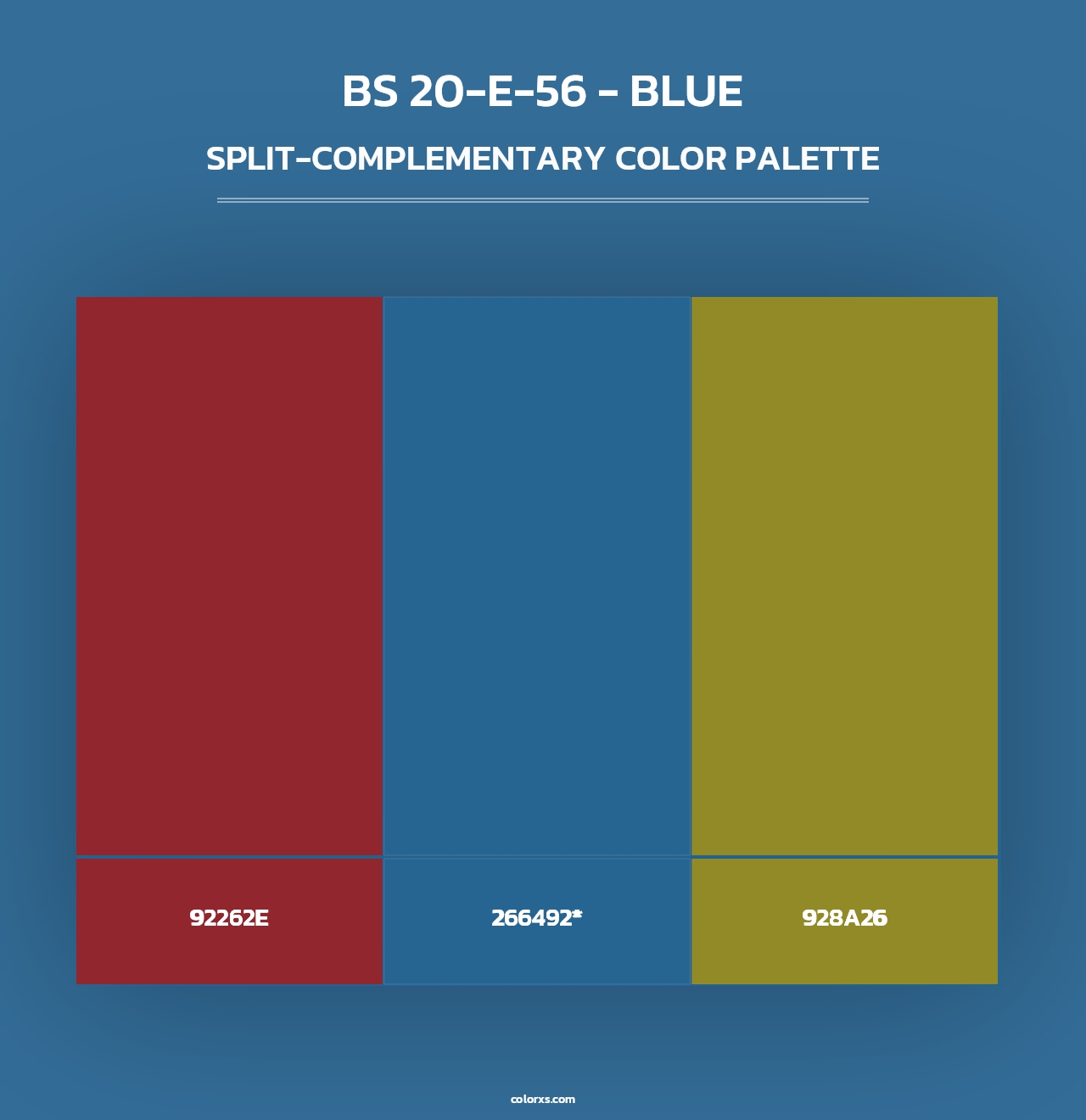 BS 20-E-56 - Blue - Split-Complementary Color Palette