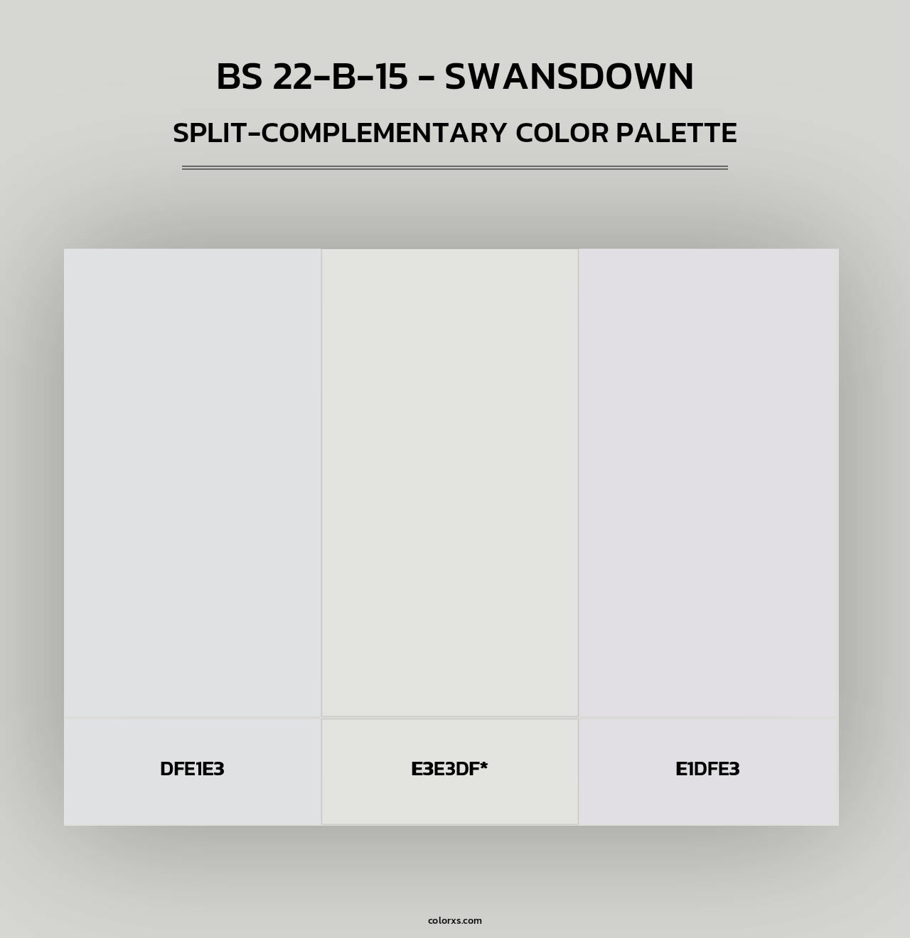 BS 22-B-15 - Swansdown - Split-Complementary Color Palette
