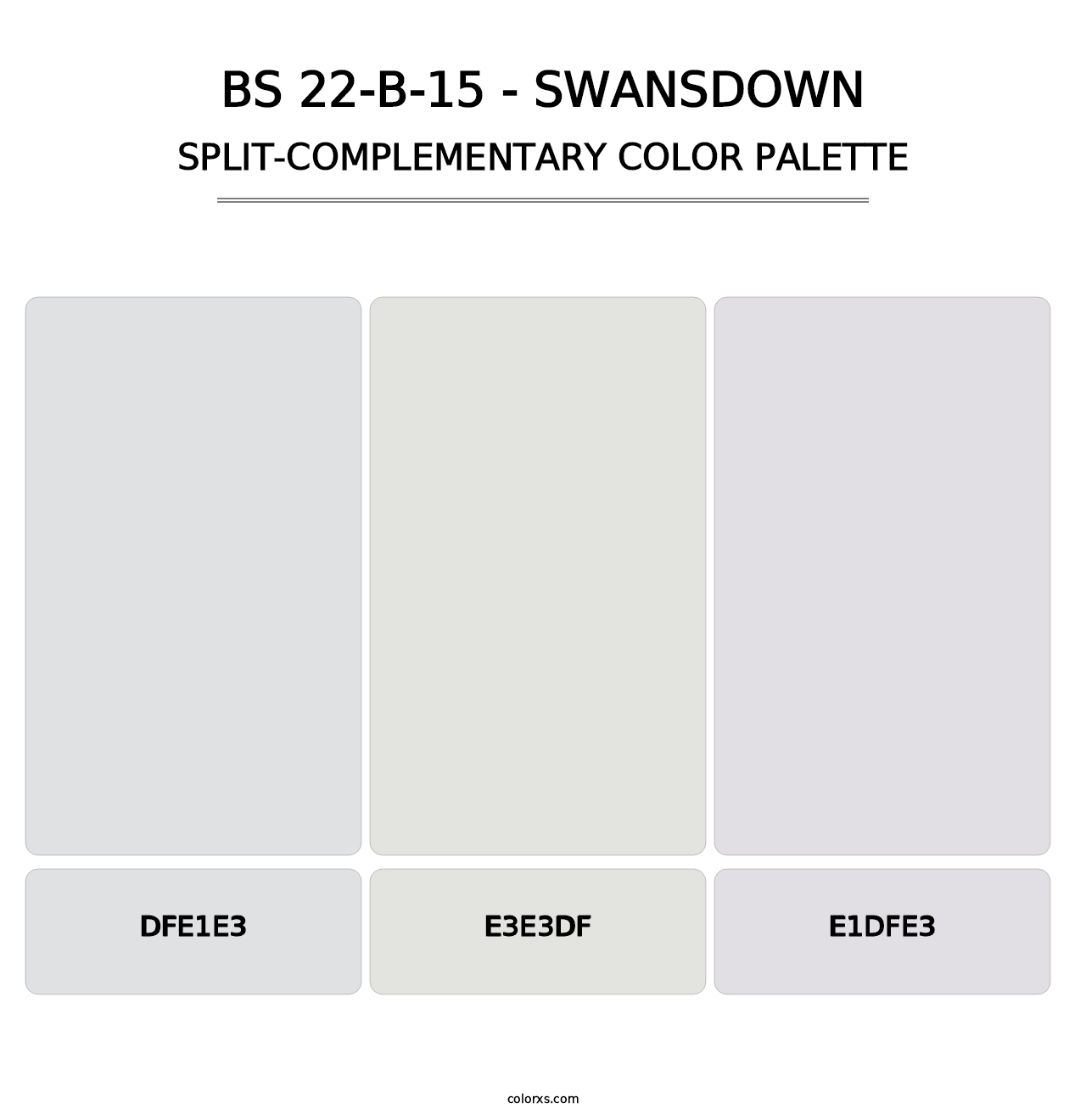 BS 22-B-15 - Swansdown - Split-Complementary Color Palette