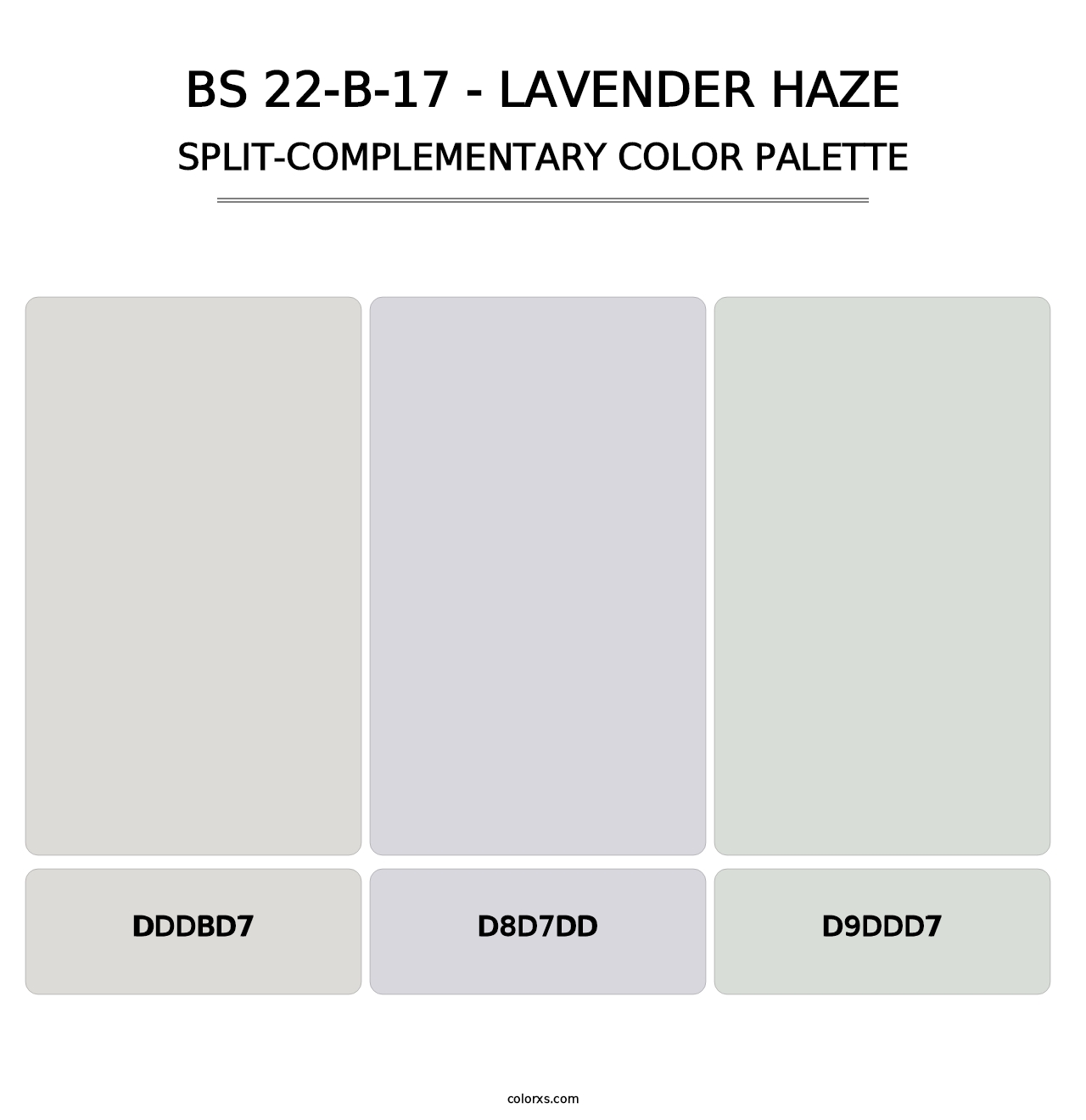 BS 22-B-17 - Lavender Haze - Split-Complementary Color Palette
