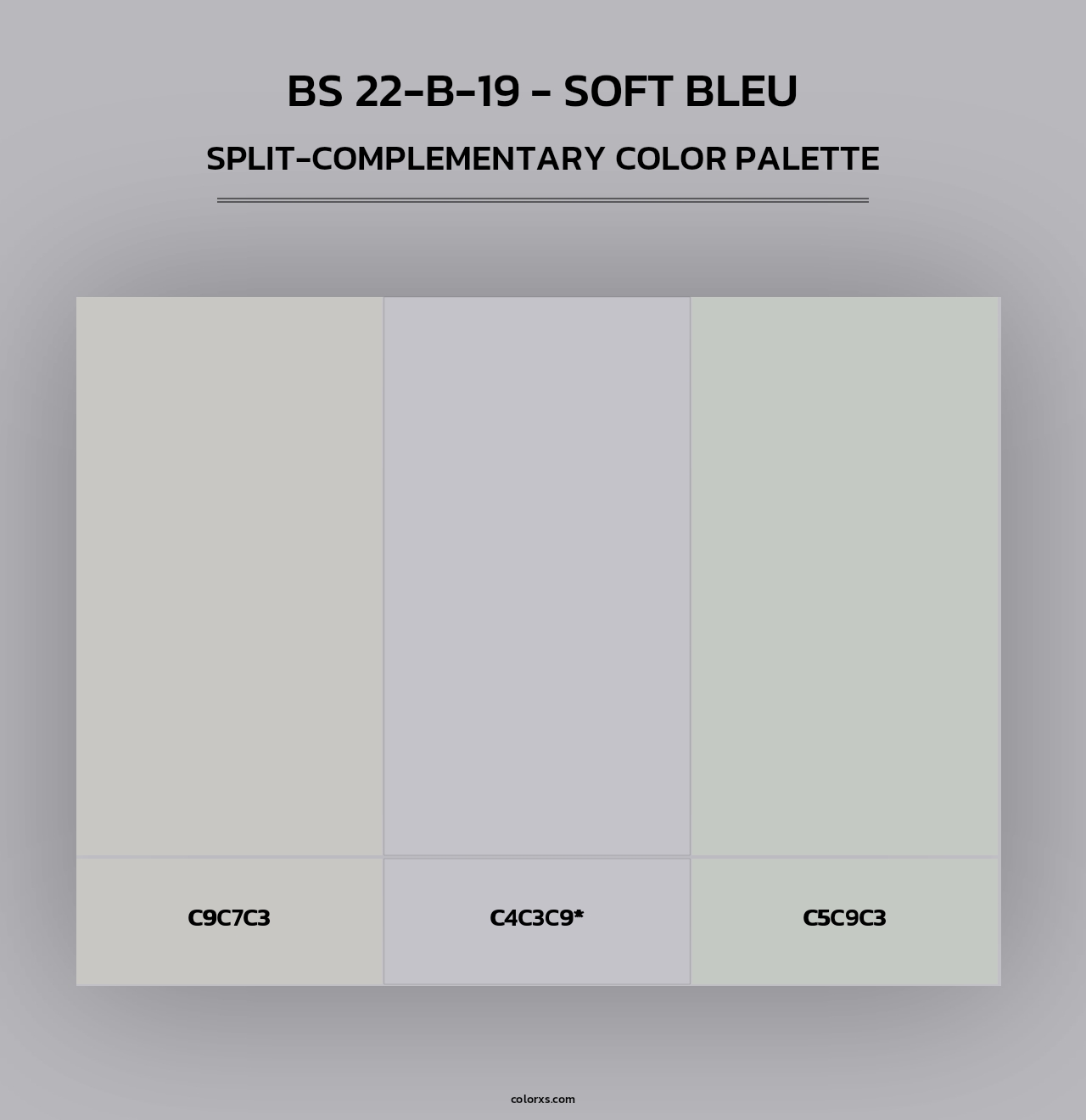 BS 22-B-19 - Soft Bleu - Split-Complementary Color Palette
