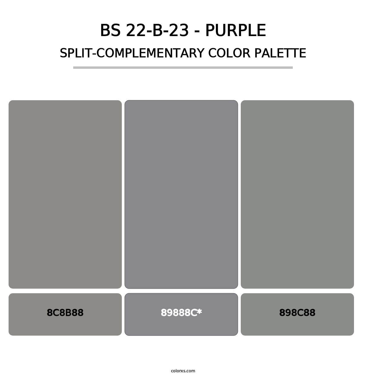 BS 22-B-23 - Purple - Split-Complementary Color Palette