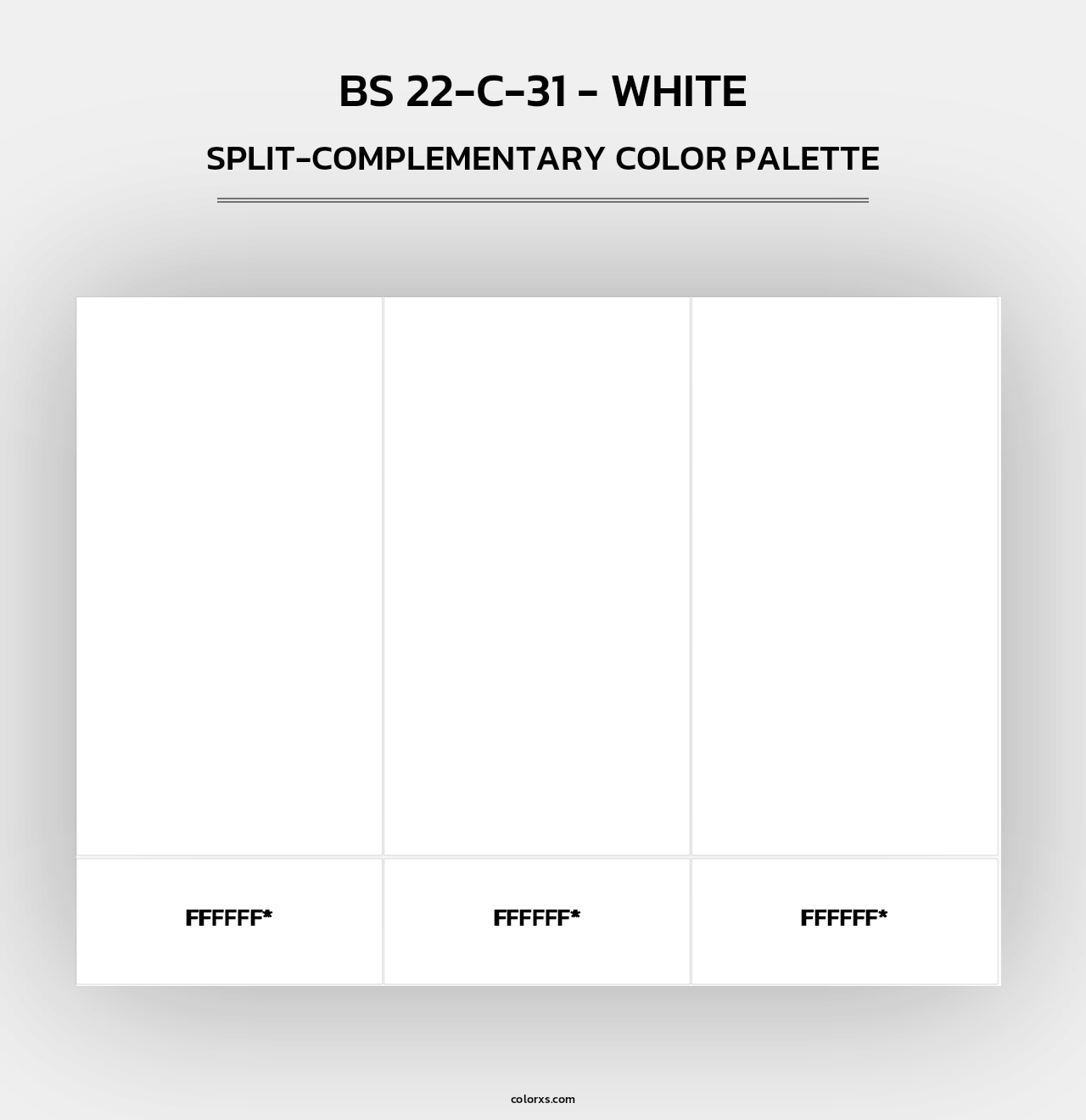 BS 22-C-31 - White - Split-Complementary Color Palette