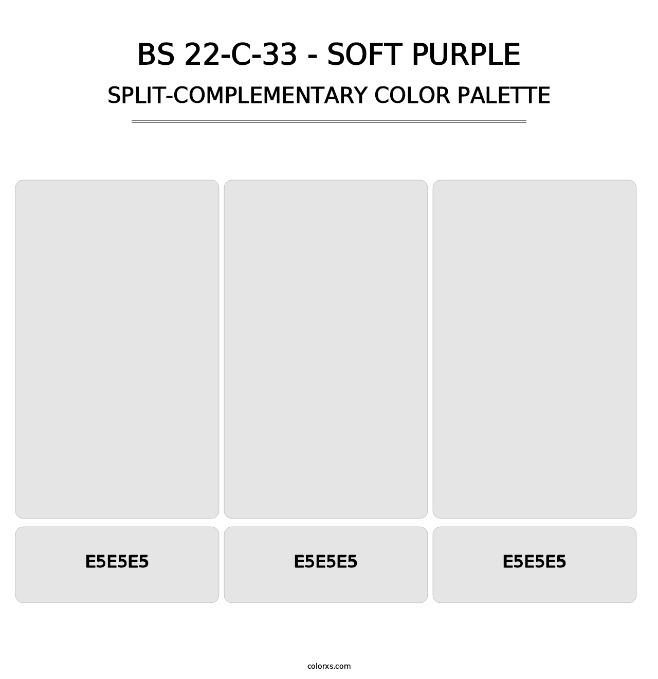BS 22-C-33 - Soft Purple - Split-Complementary Color Palette