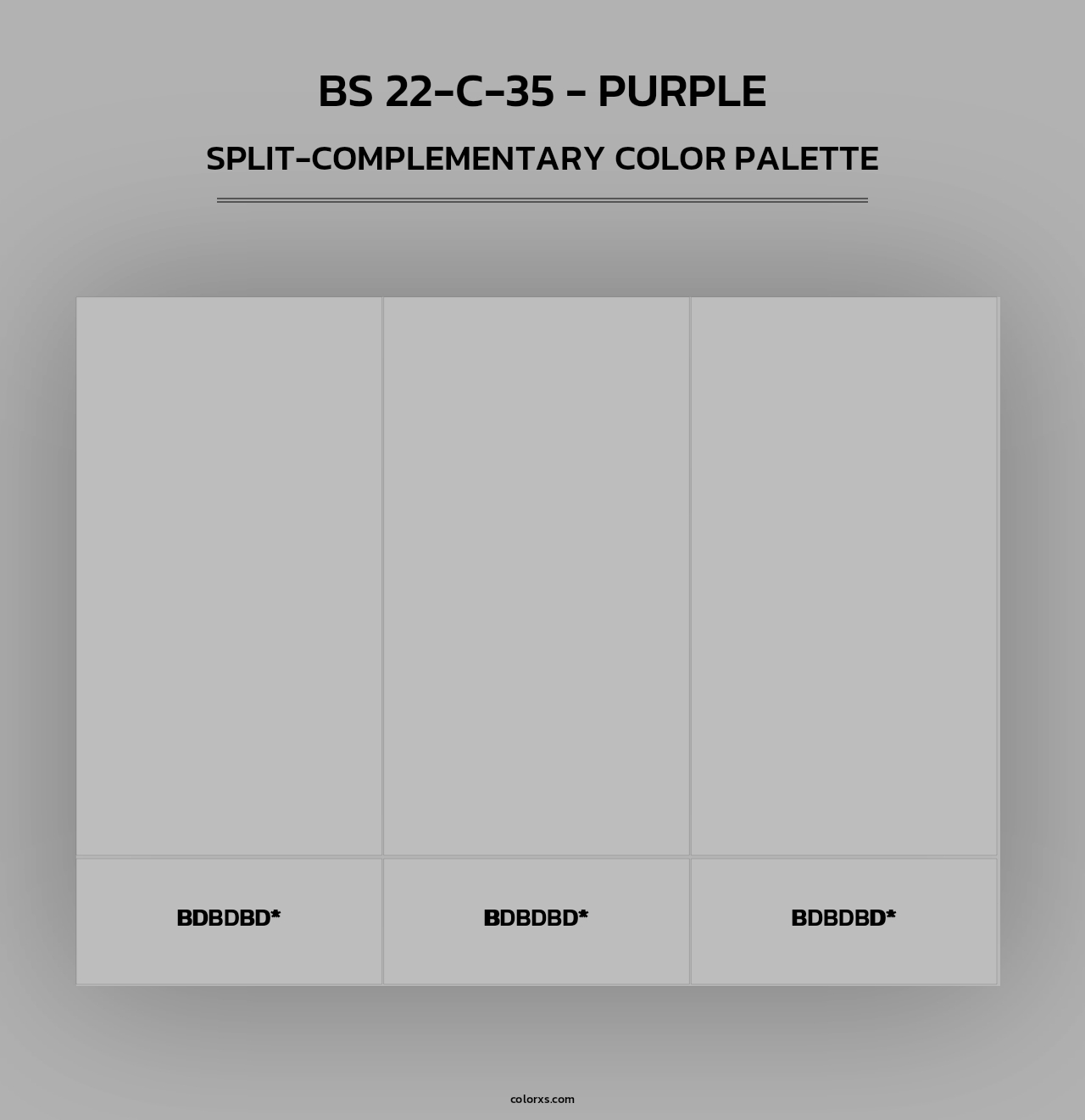 BS 22-C-35 - Purple - Split-Complementary Color Palette
