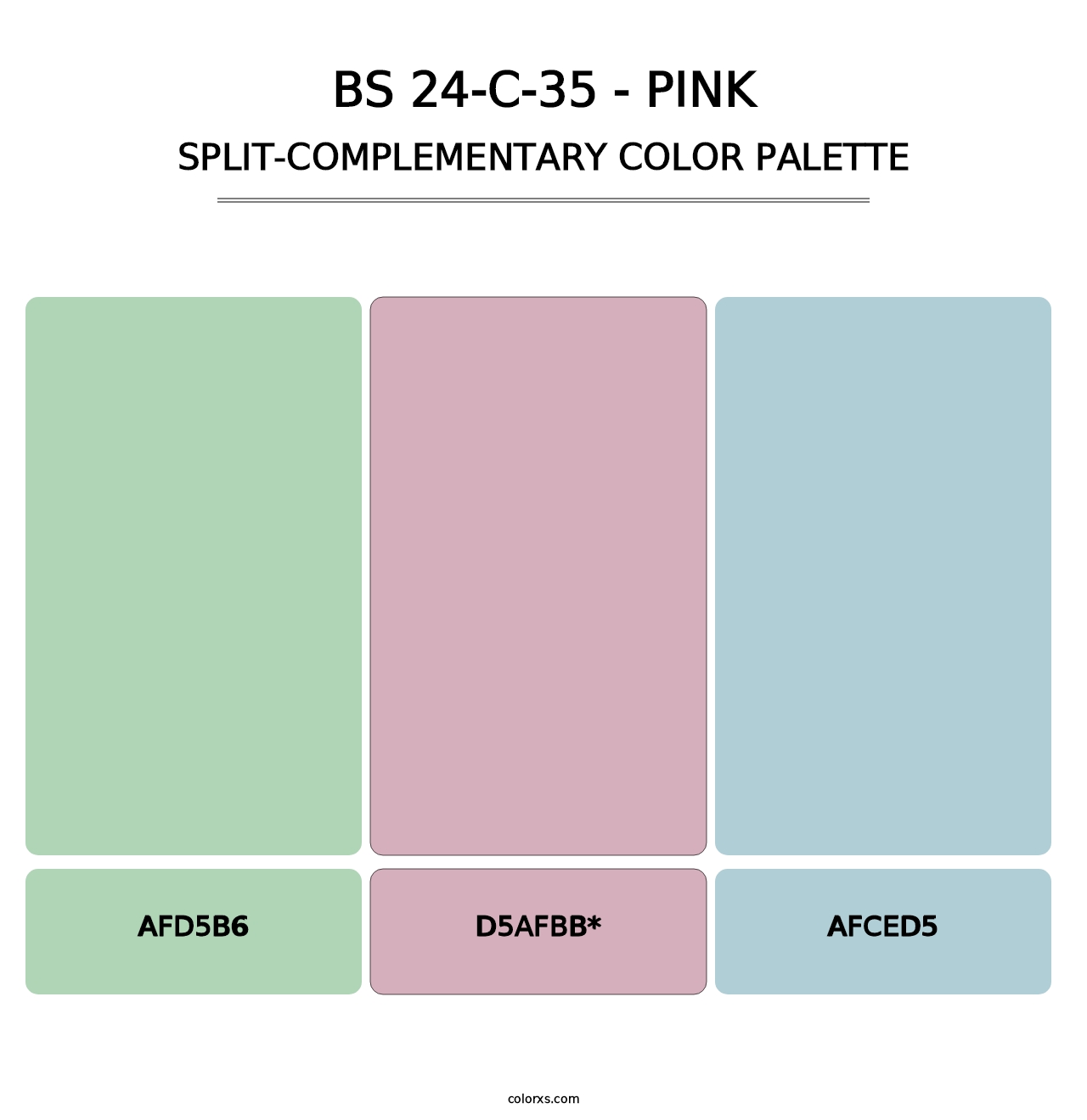 BS 24-C-35 - Pink - Split-Complementary Color Palette