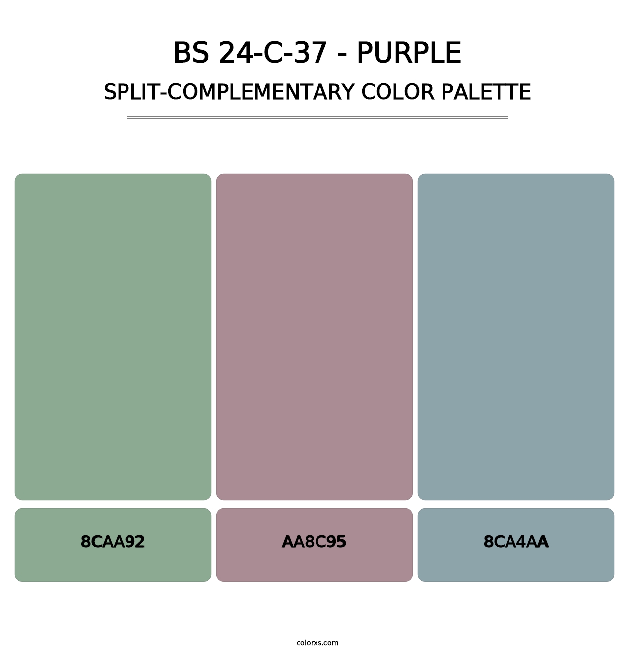 BS 24-C-37 - Purple - Split-Complementary Color Palette