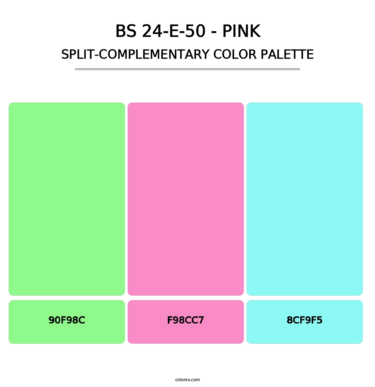 BS 24-E-50 - Pink - Split-Complementary Color Palette