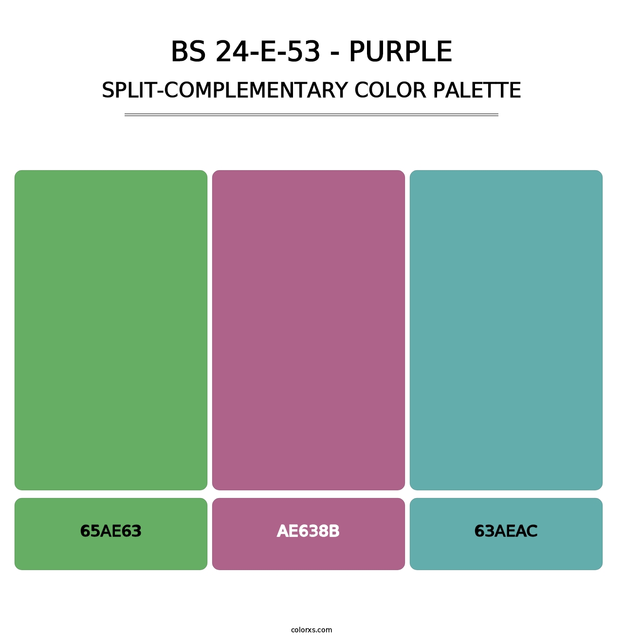 BS 24-E-53 - Purple - Split-Complementary Color Palette