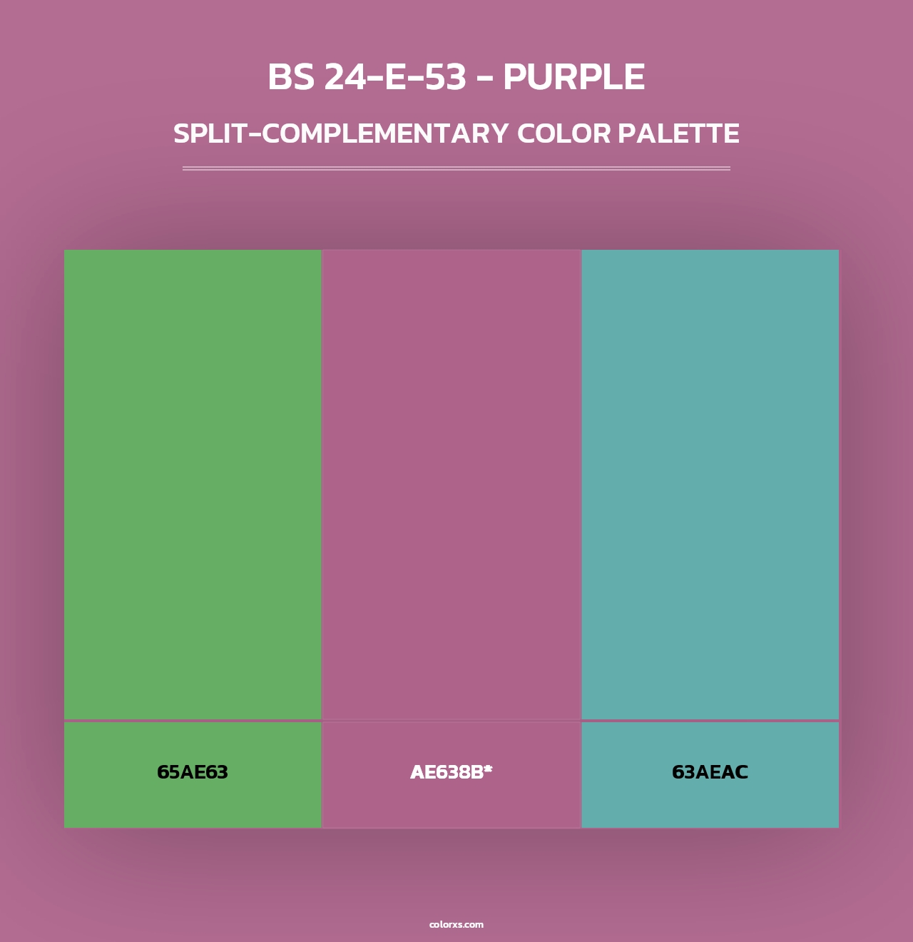 BS 24-E-53 - Purple - Split-Complementary Color Palette