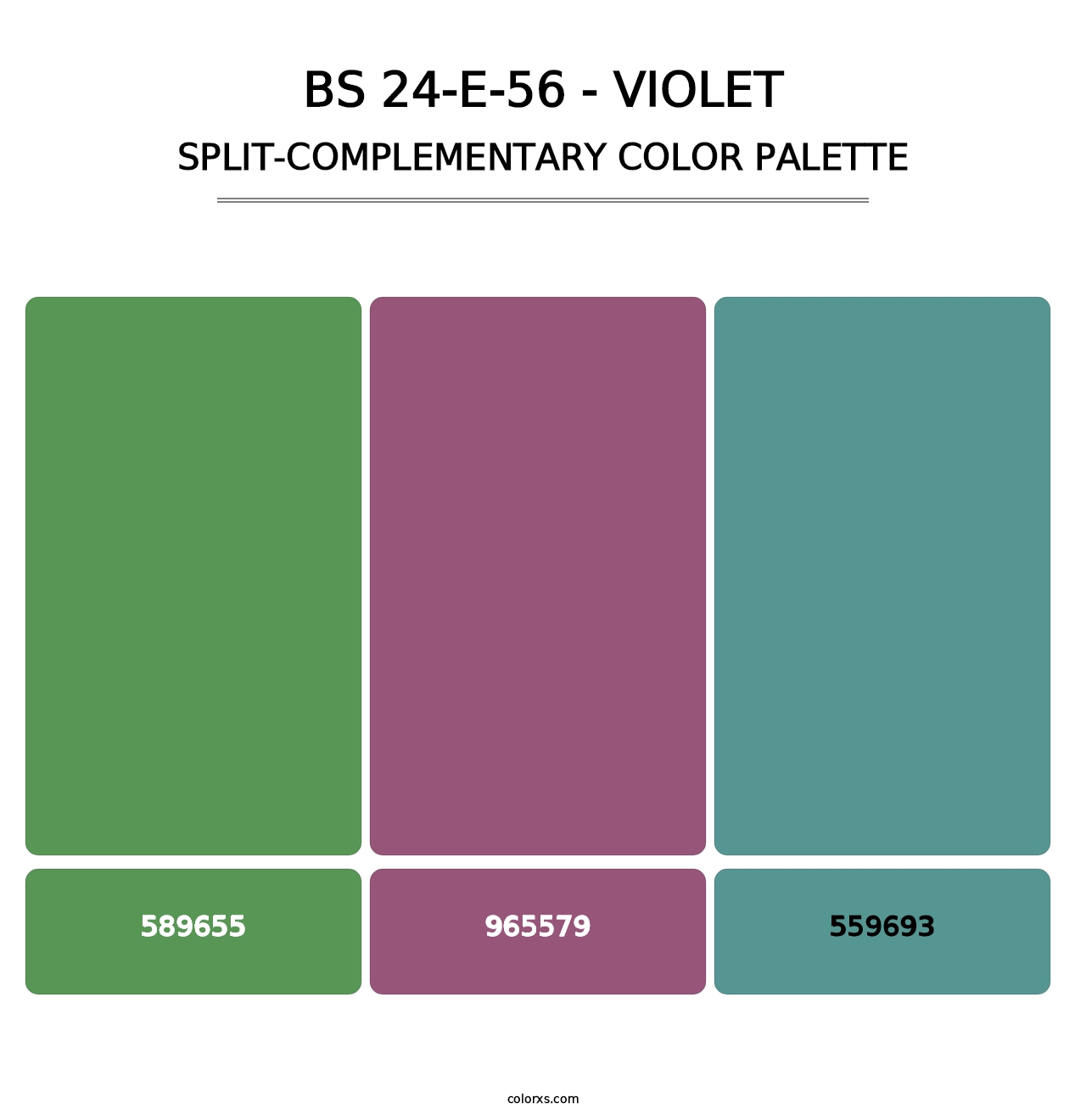 BS 24-E-56 - Violet - Split-Complementary Color Palette