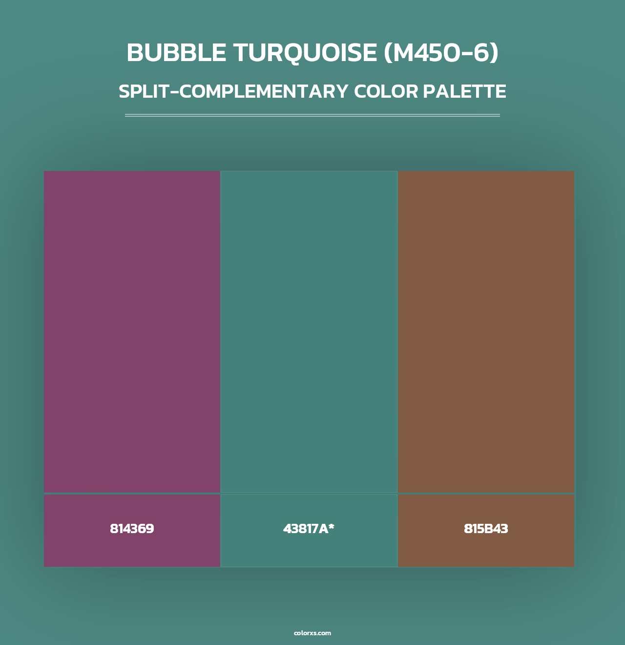 Bubble Turquoise (M450-6) - Split-Complementary Color Palette