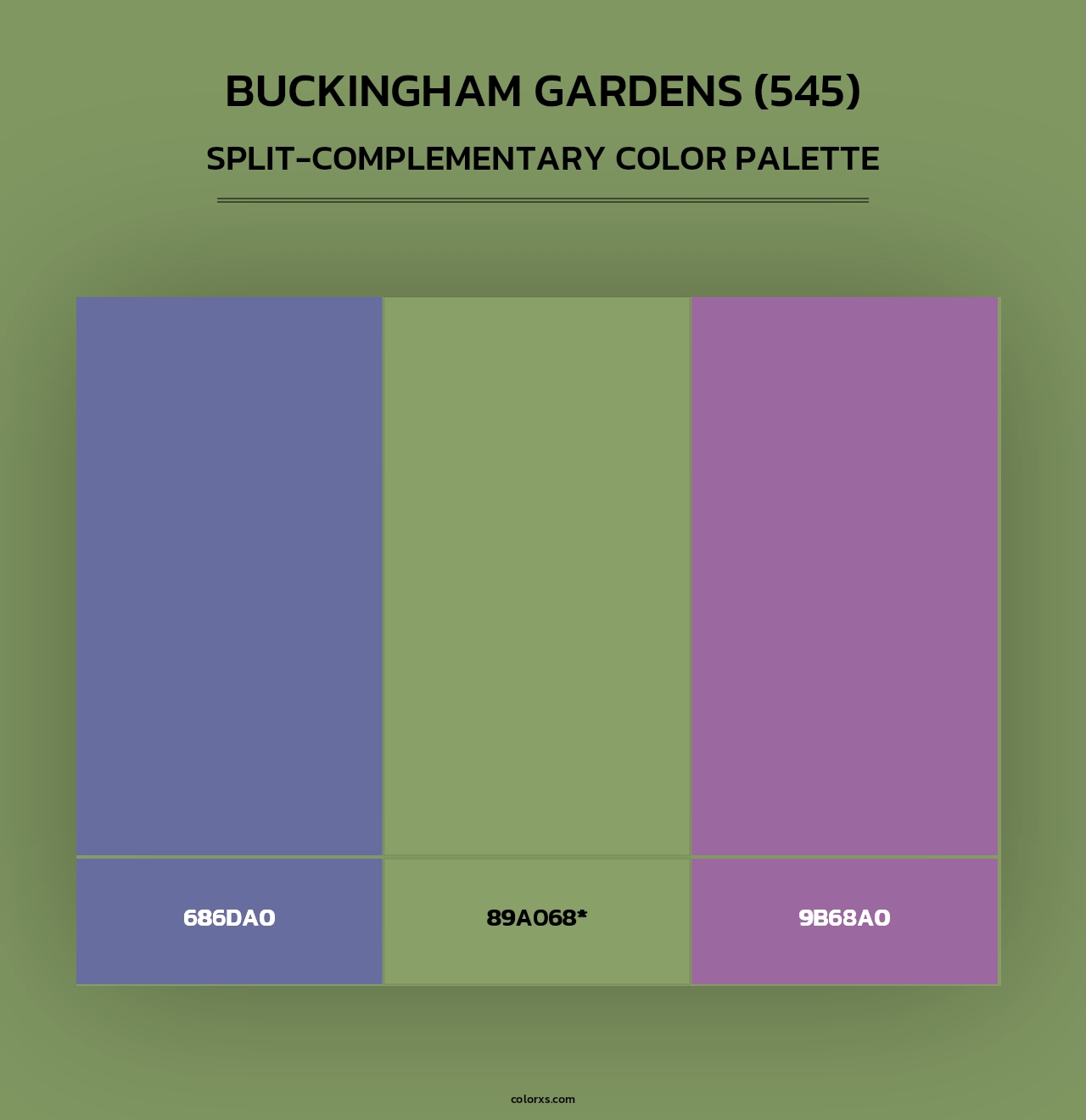 Buckingham Gardens (545) - Split-Complementary Color Palette