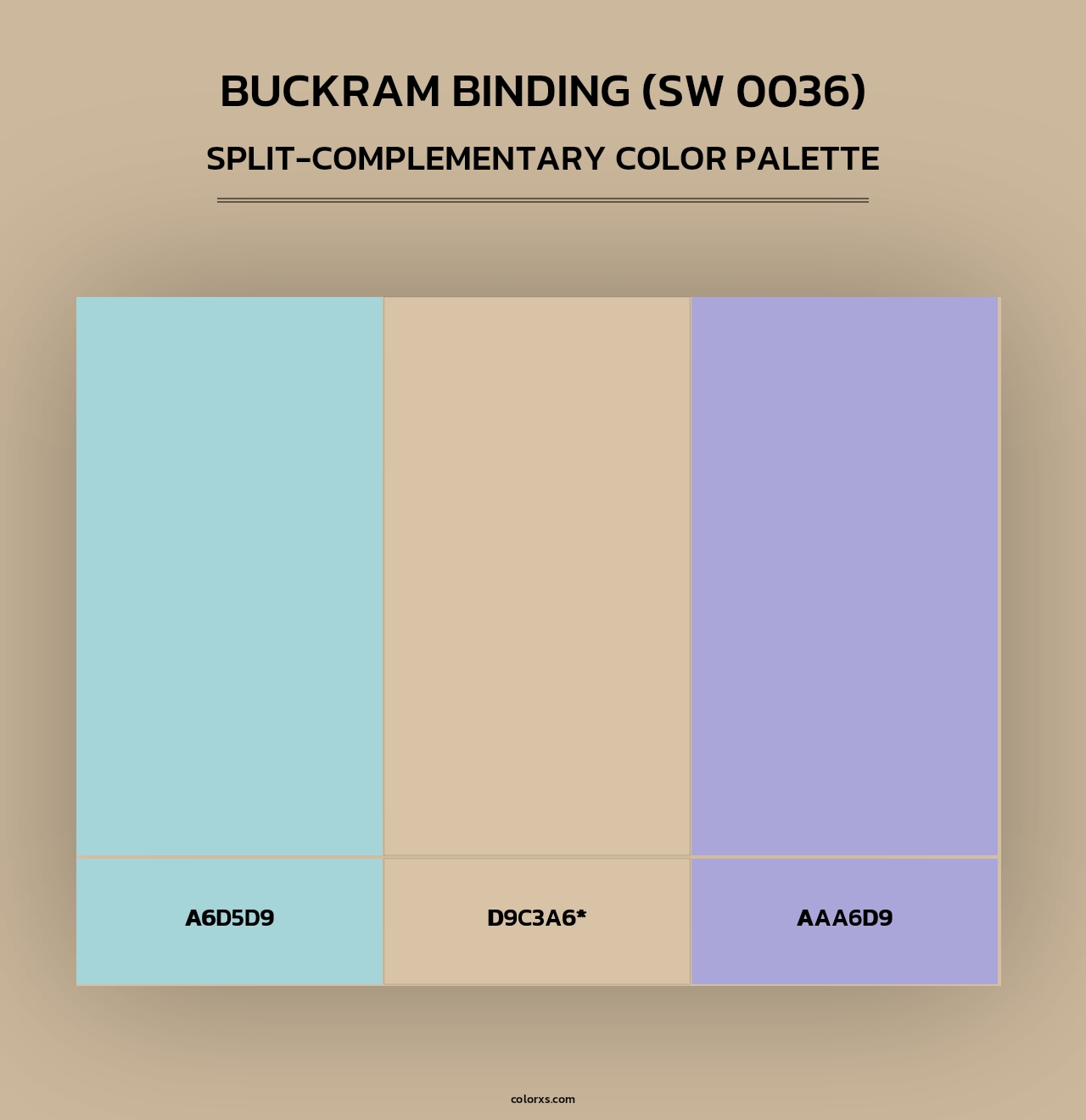 Buckram Binding (SW 0036) - Split-Complementary Color Palette