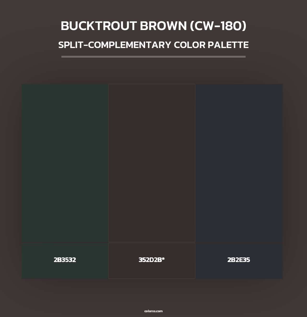 Bucktrout Brown (CW-180) - Split-Complementary Color Palette