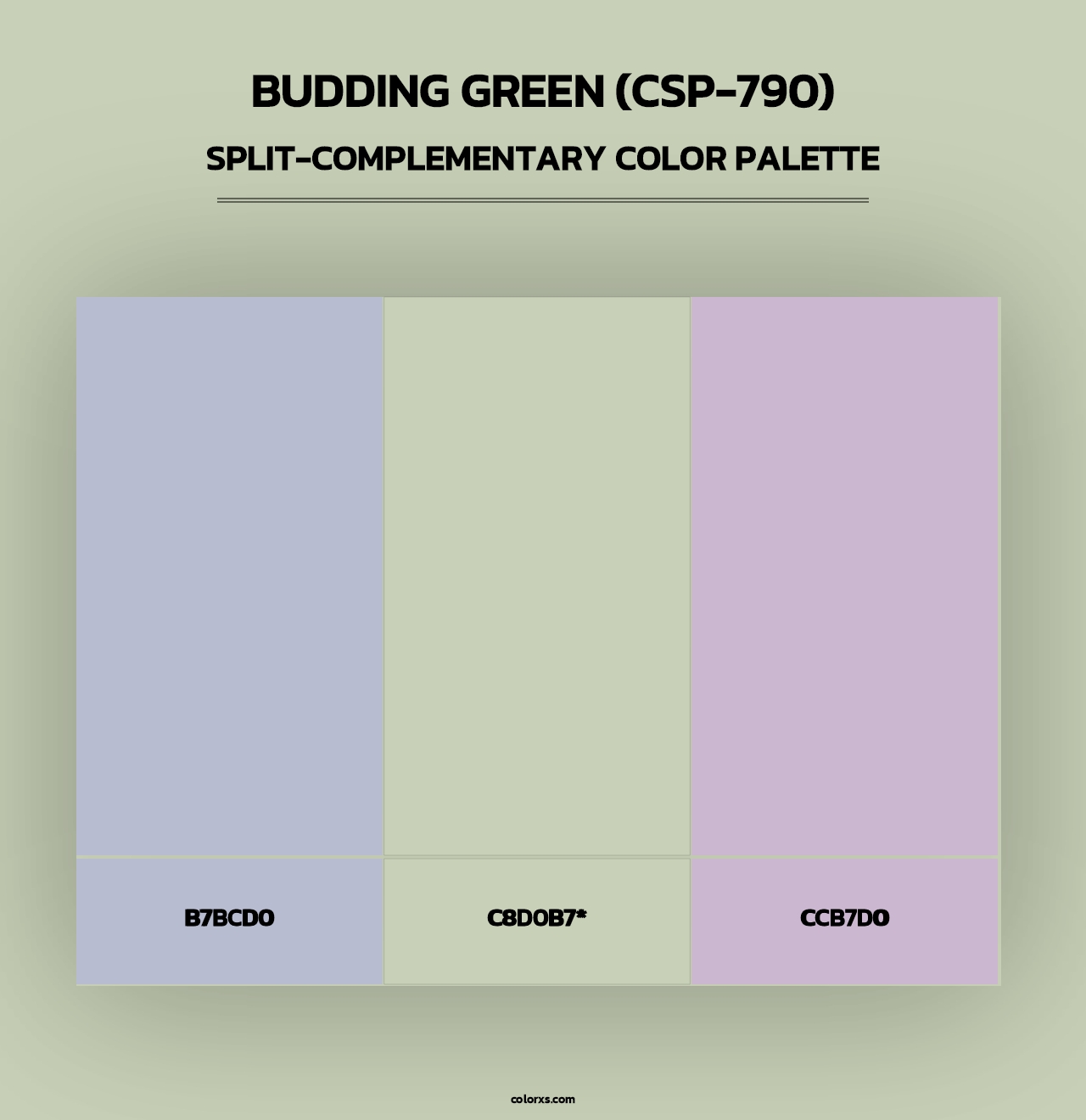 Budding Green (CSP-790) - Split-Complementary Color Palette