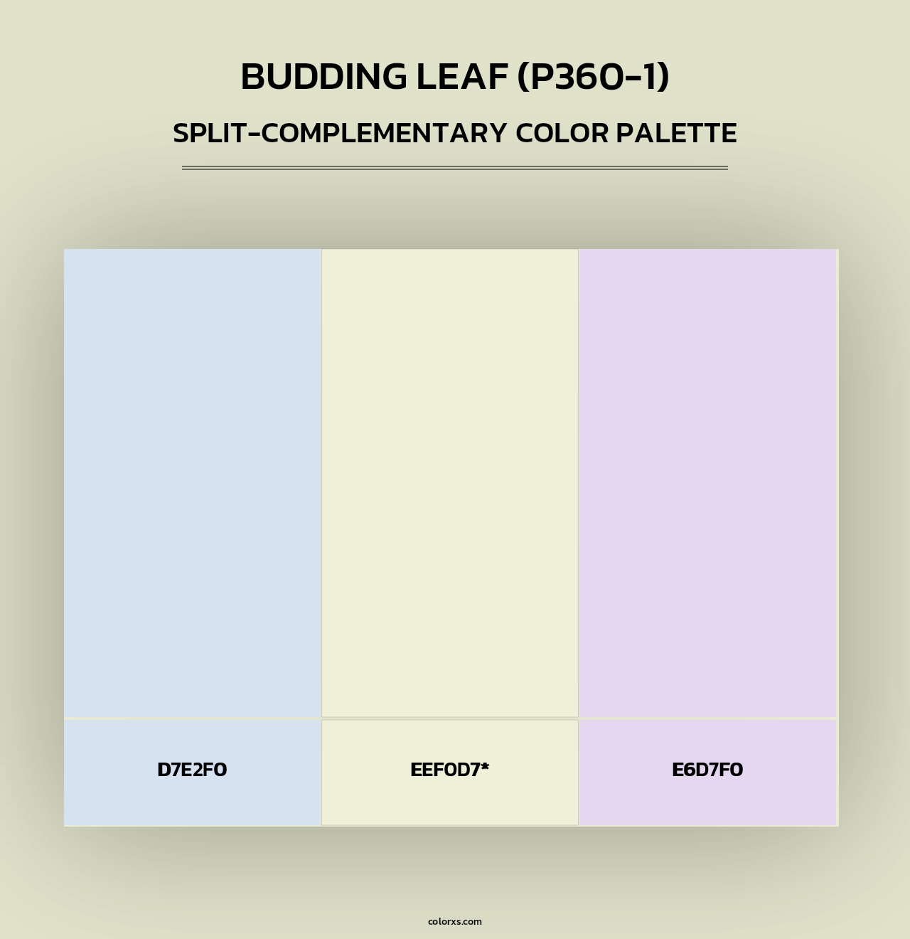 Budding Leaf (P360-1) - Split-Complementary Color Palette