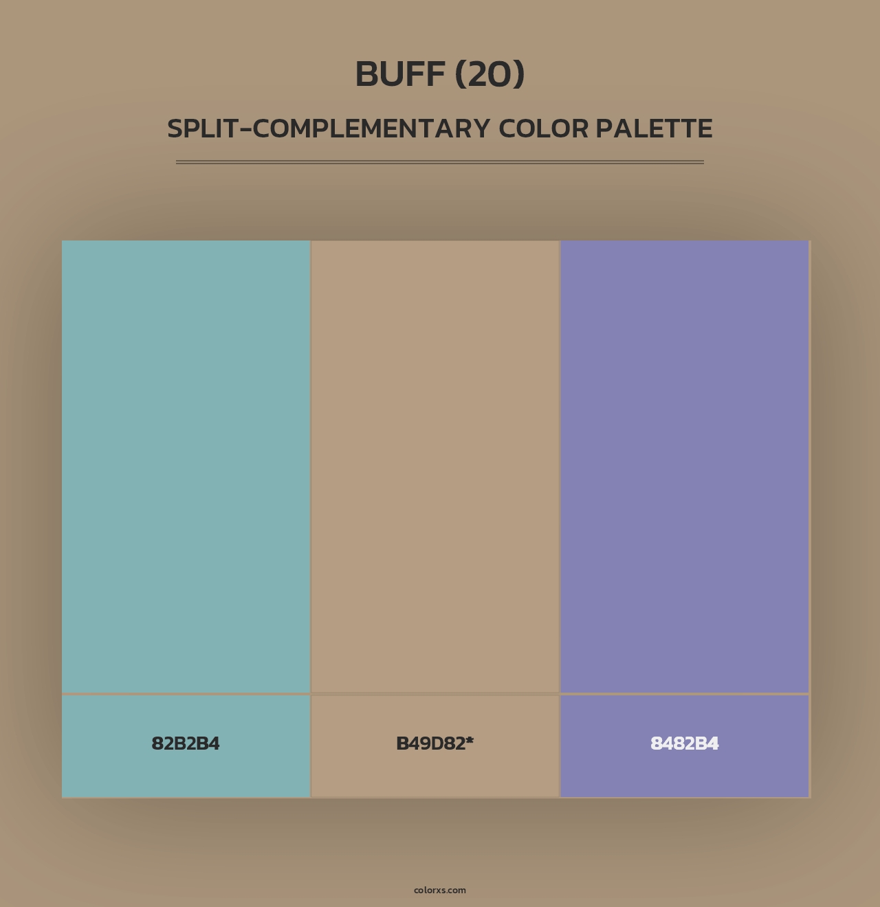 Buff (20) - Split-Complementary Color Palette