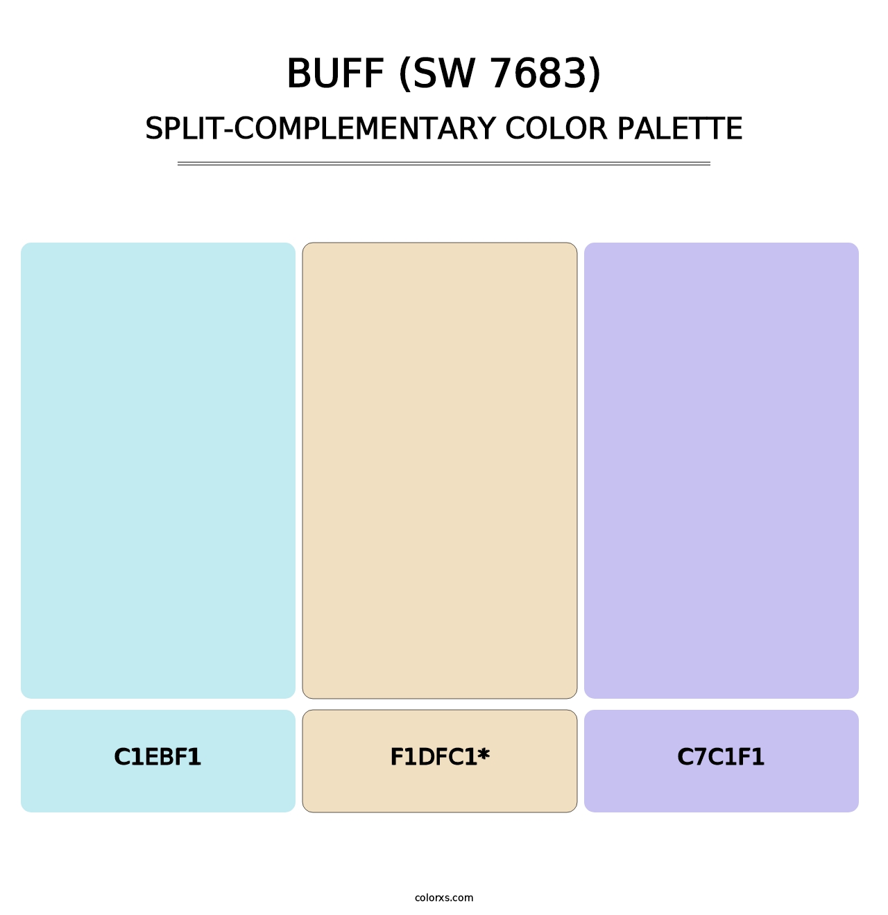 Buff (SW 7683) - Split-Complementary Color Palette