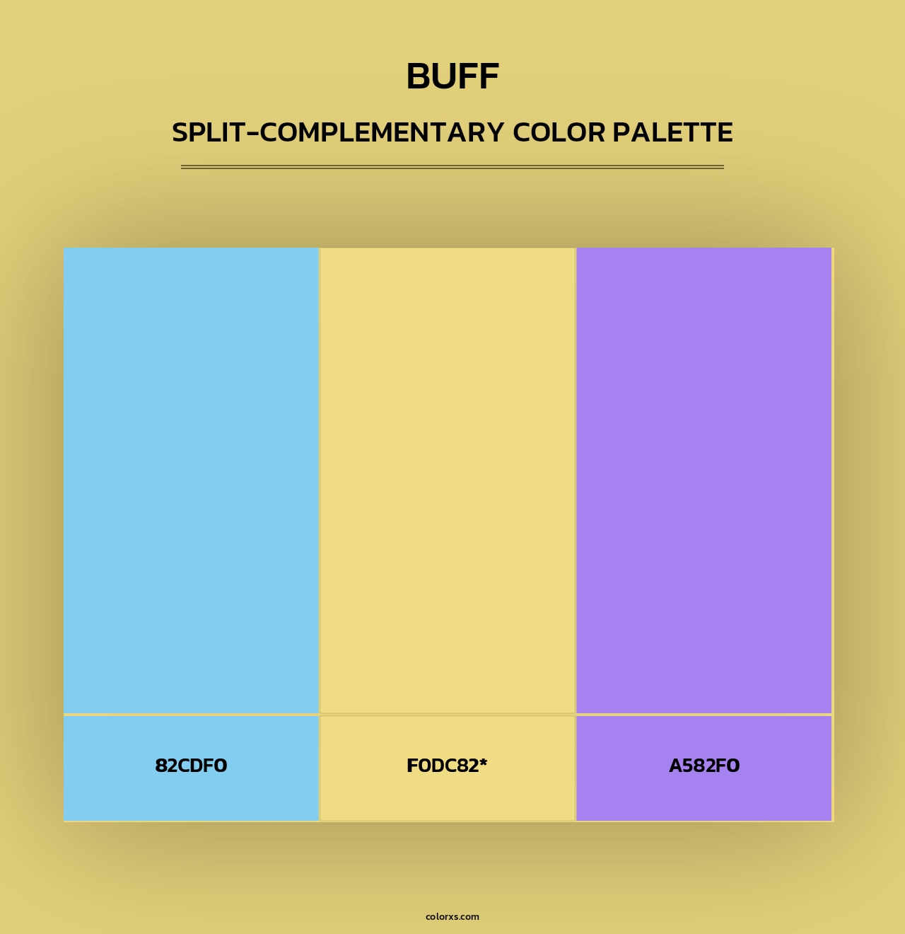 Buff - Split-Complementary Color Palette