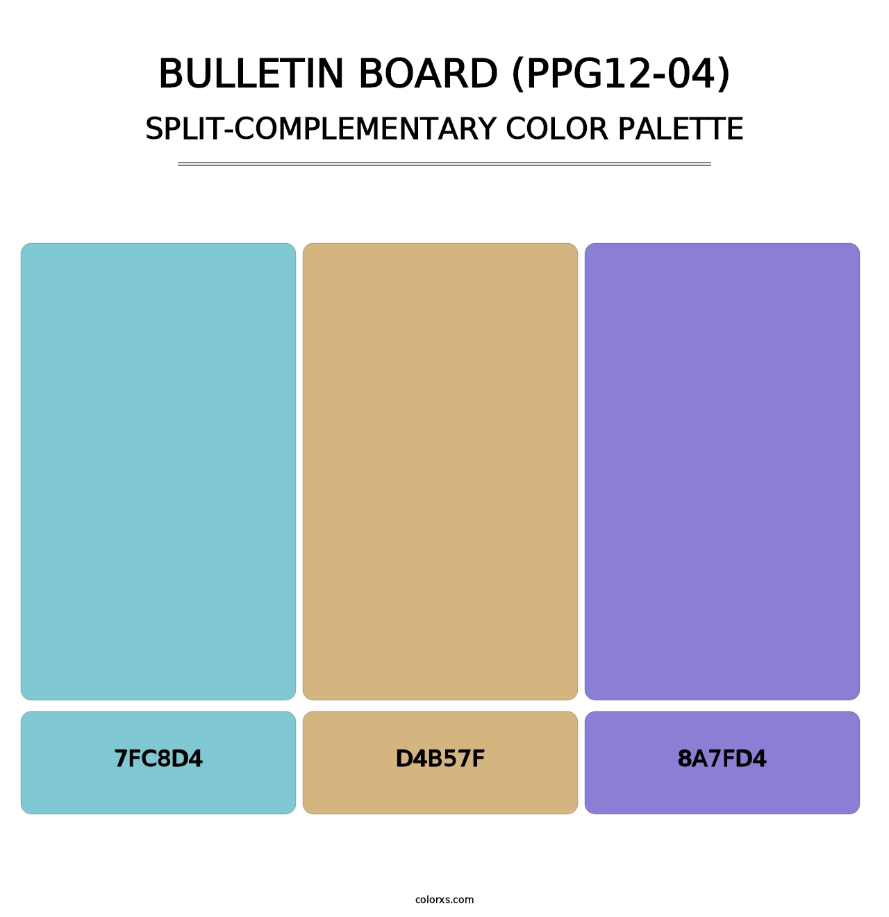 Bulletin Board (PPG12-04) - Split-Complementary Color Palette