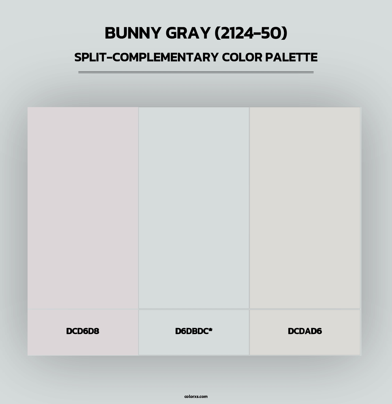 Bunny Gray (2124-50) - Split-Complementary Color Palette