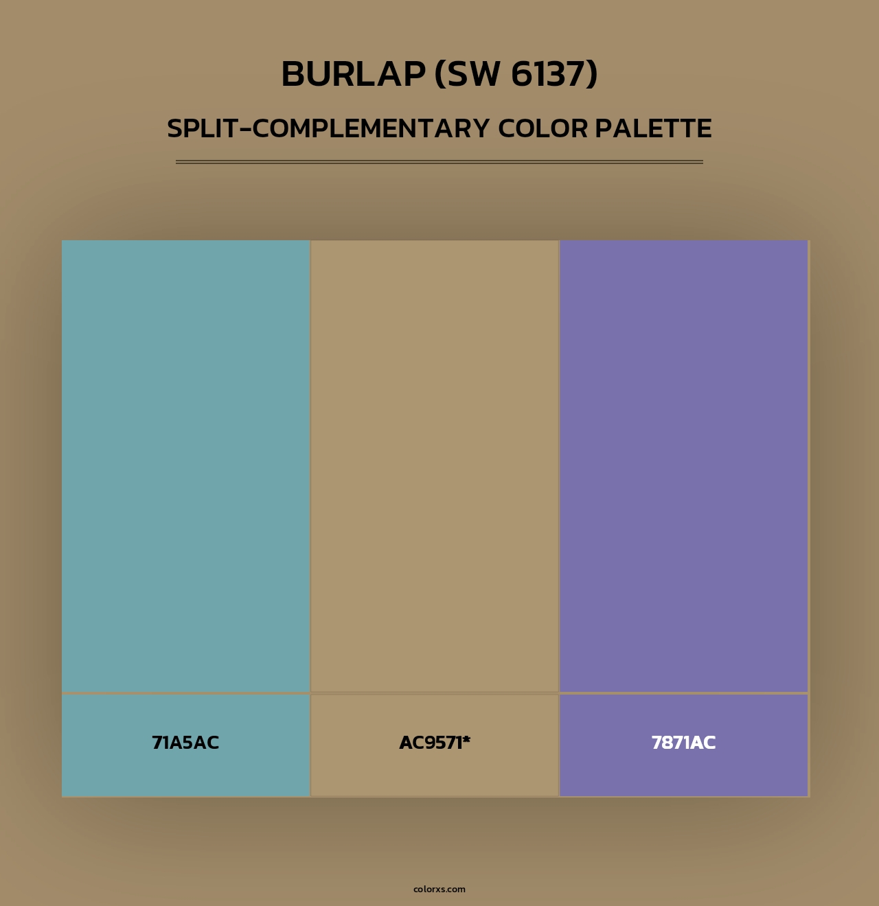 Burlap (SW 6137) - Split-Complementary Color Palette