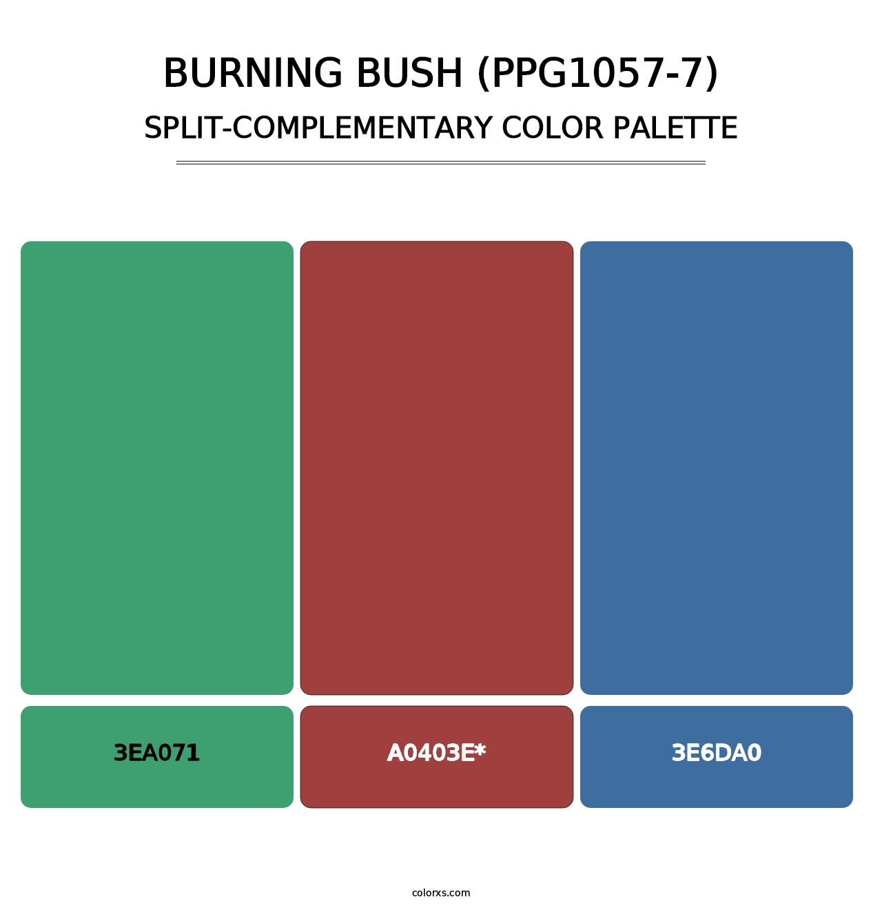 Burning Bush (PPG1057-7) - Split-Complementary Color Palette