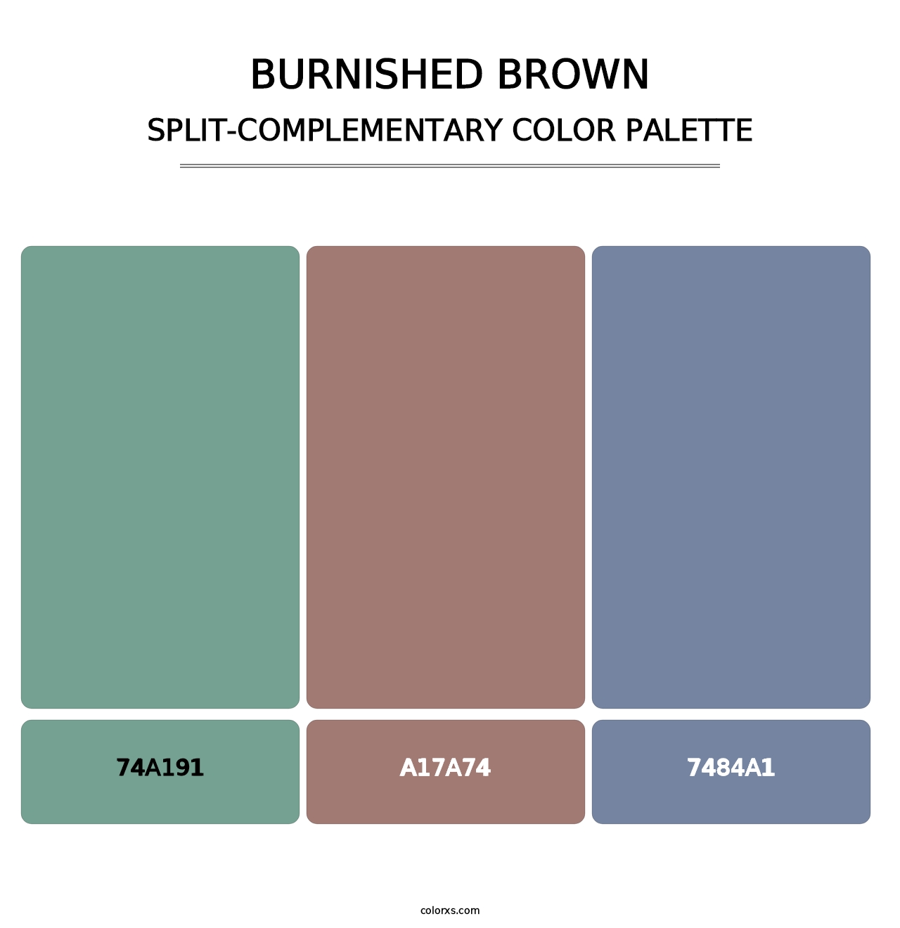 Burnished Brown - Split-Complementary Color Palette
