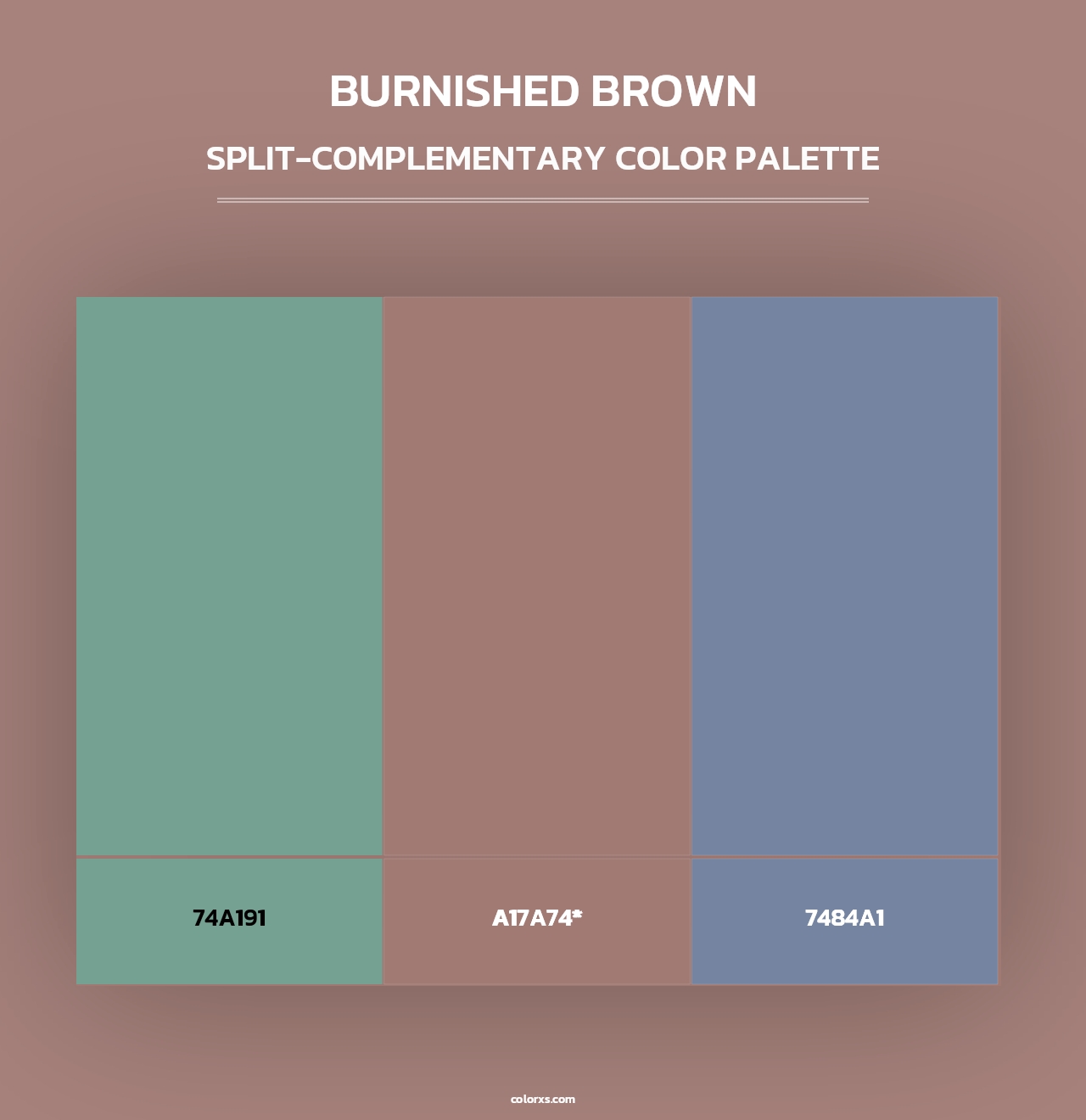 Burnished Brown - Split-Complementary Color Palette