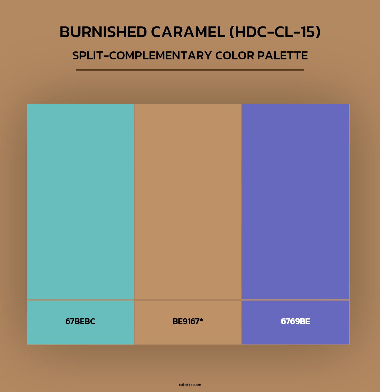 Burnished Caramel (HDC-CL-15) - Split-Complementary Color Palette