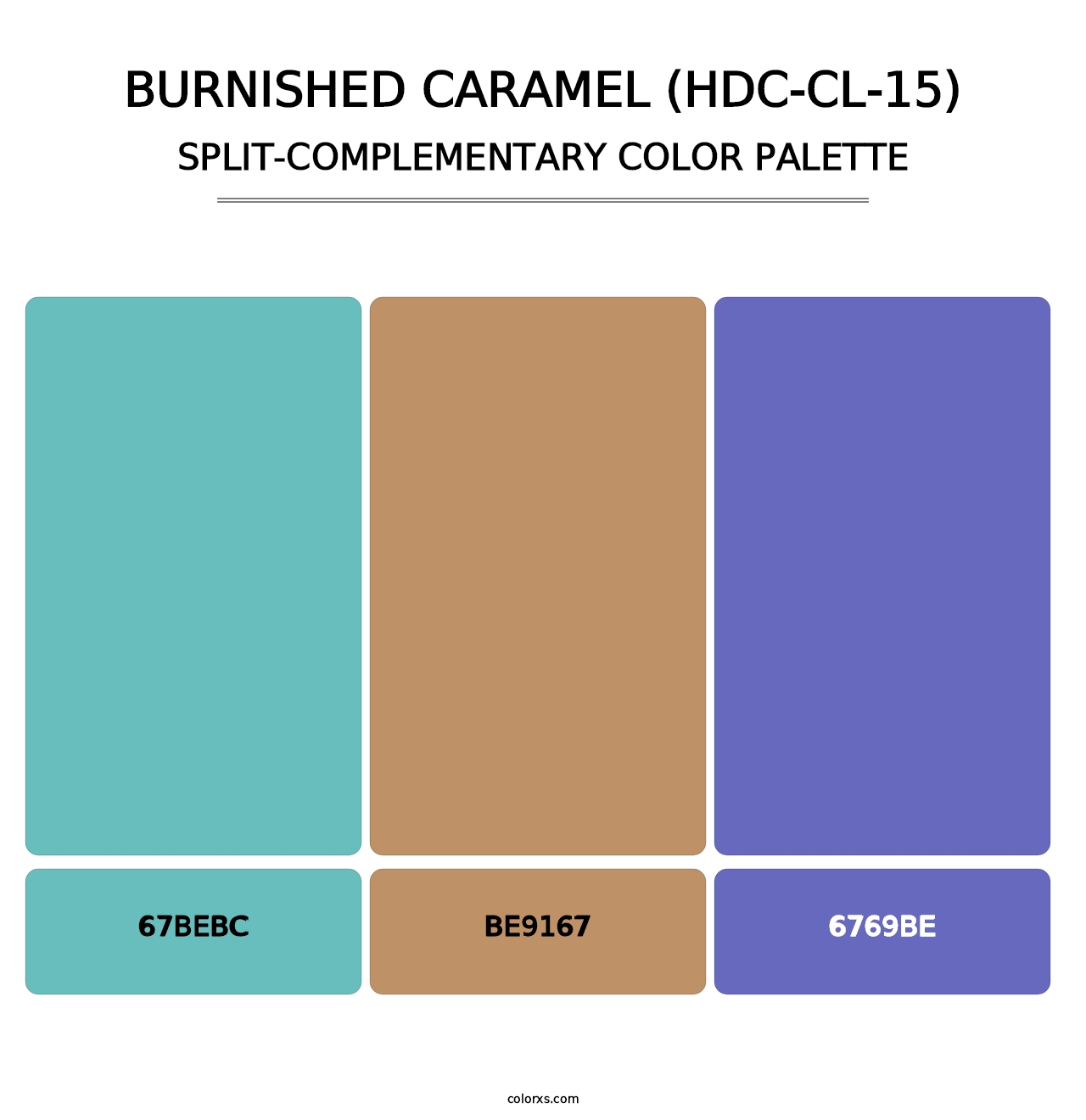 Burnished Caramel (HDC-CL-15) - Split-Complementary Color Palette