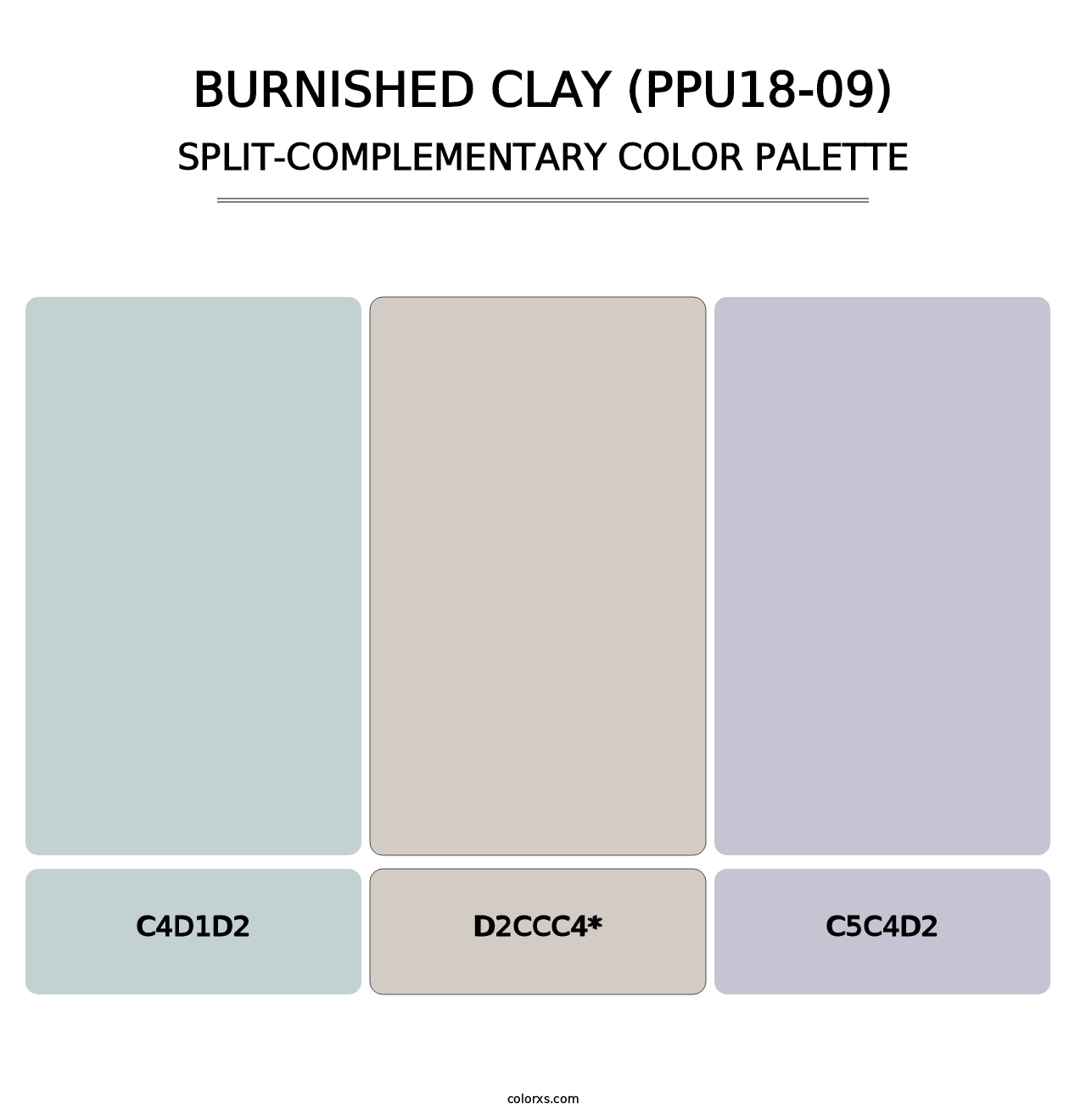 Burnished Clay (PPU18-09) - Split-Complementary Color Palette