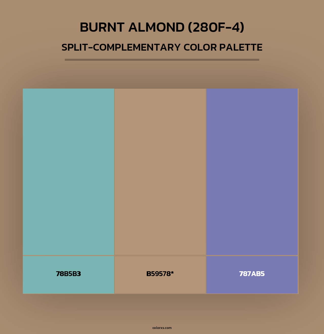 Burnt Almond (280F-4) - Split-Complementary Color Palette