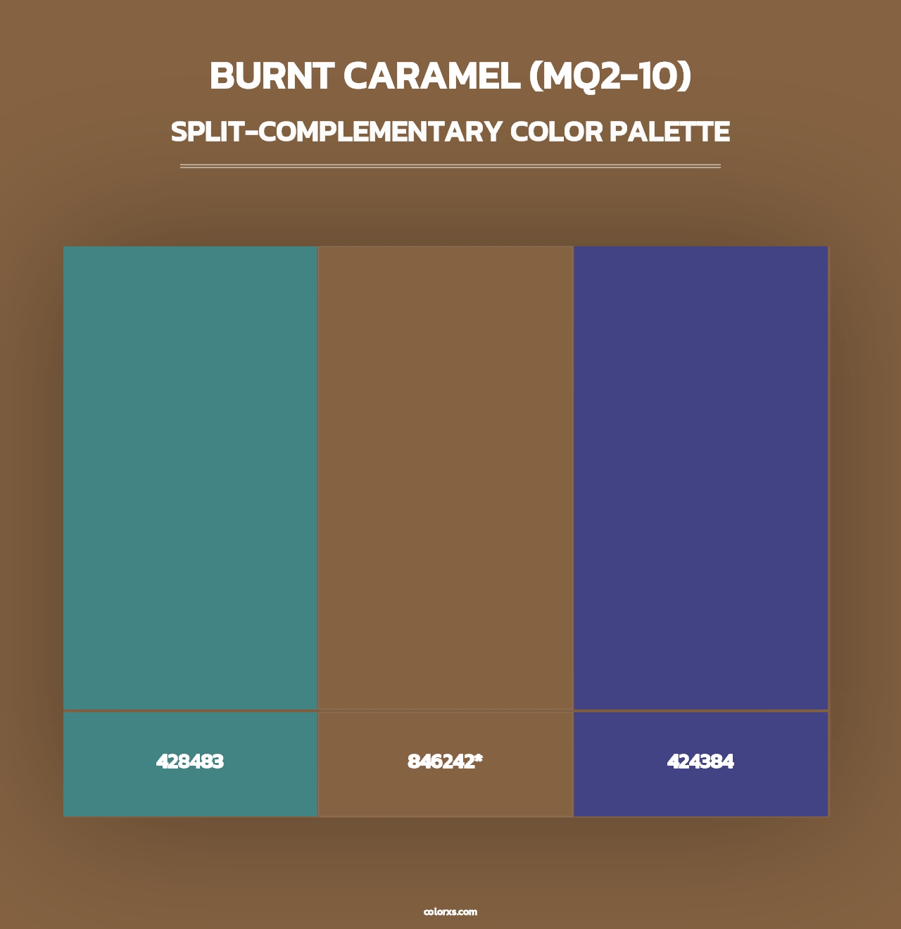 Burnt Caramel (MQ2-10) - Split-Complementary Color Palette