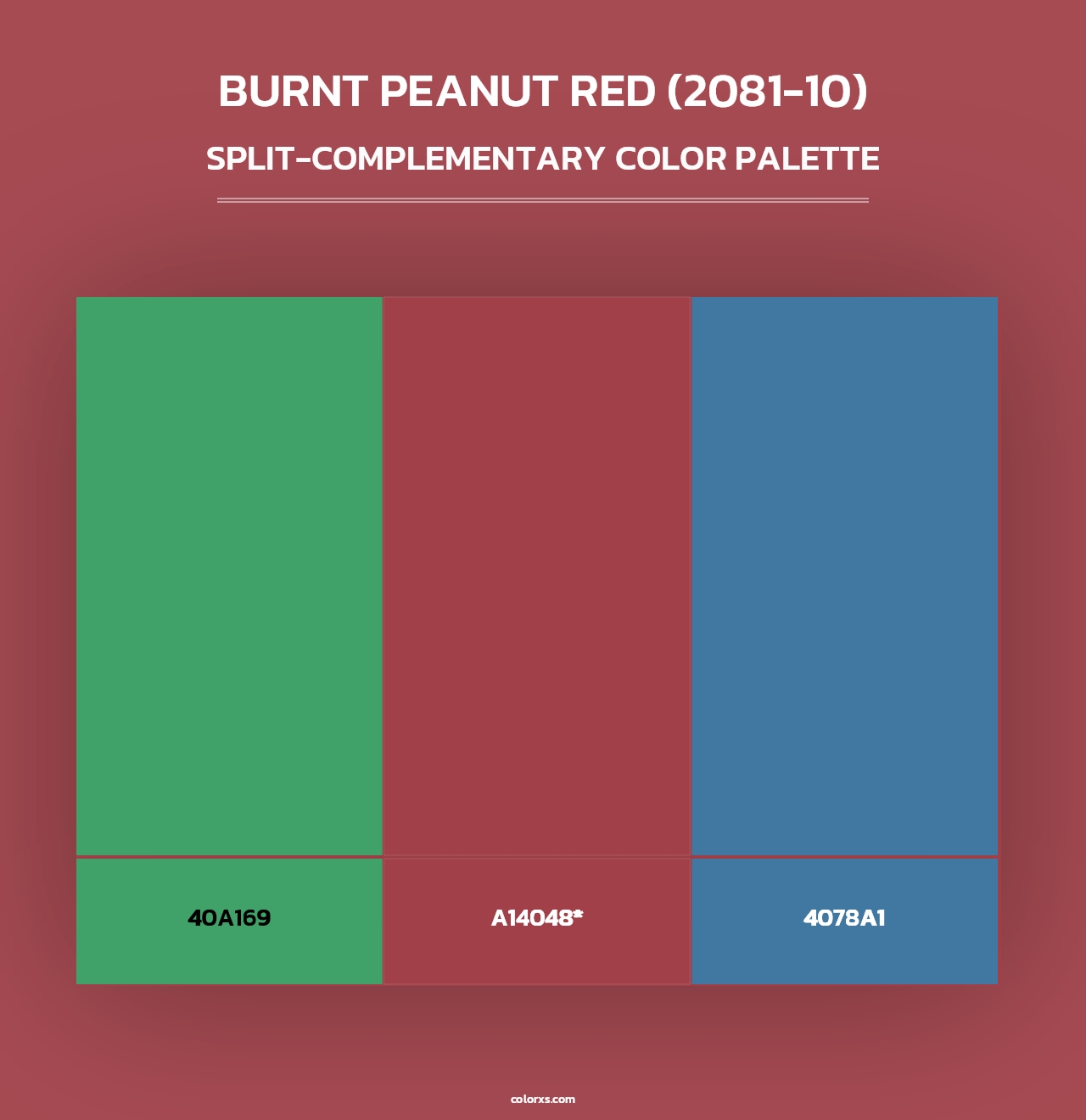 Burnt Peanut Red (2081-10) - Split-Complementary Color Palette