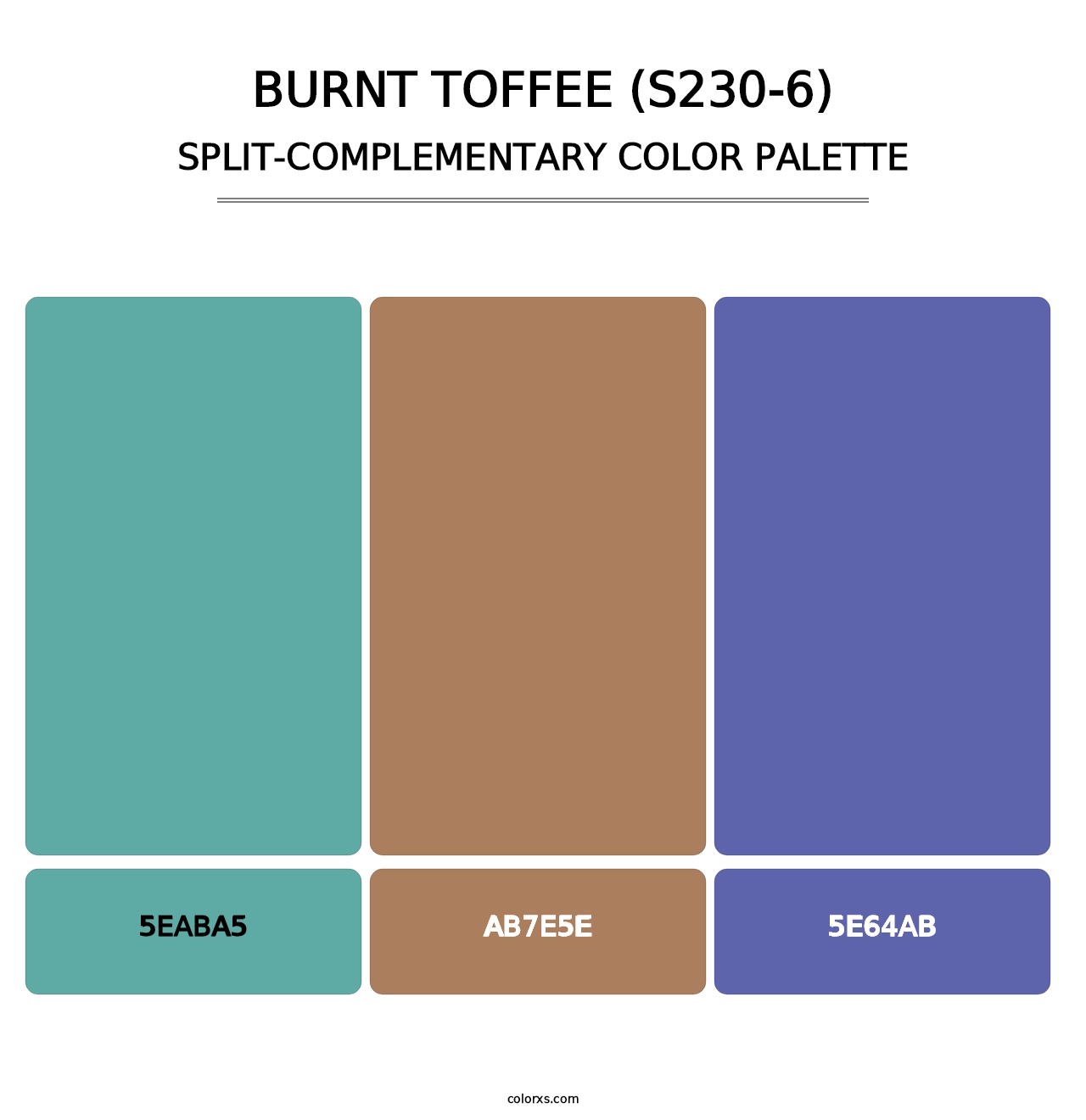 Burnt Toffee (S230-6) - Split-Complementary Color Palette
