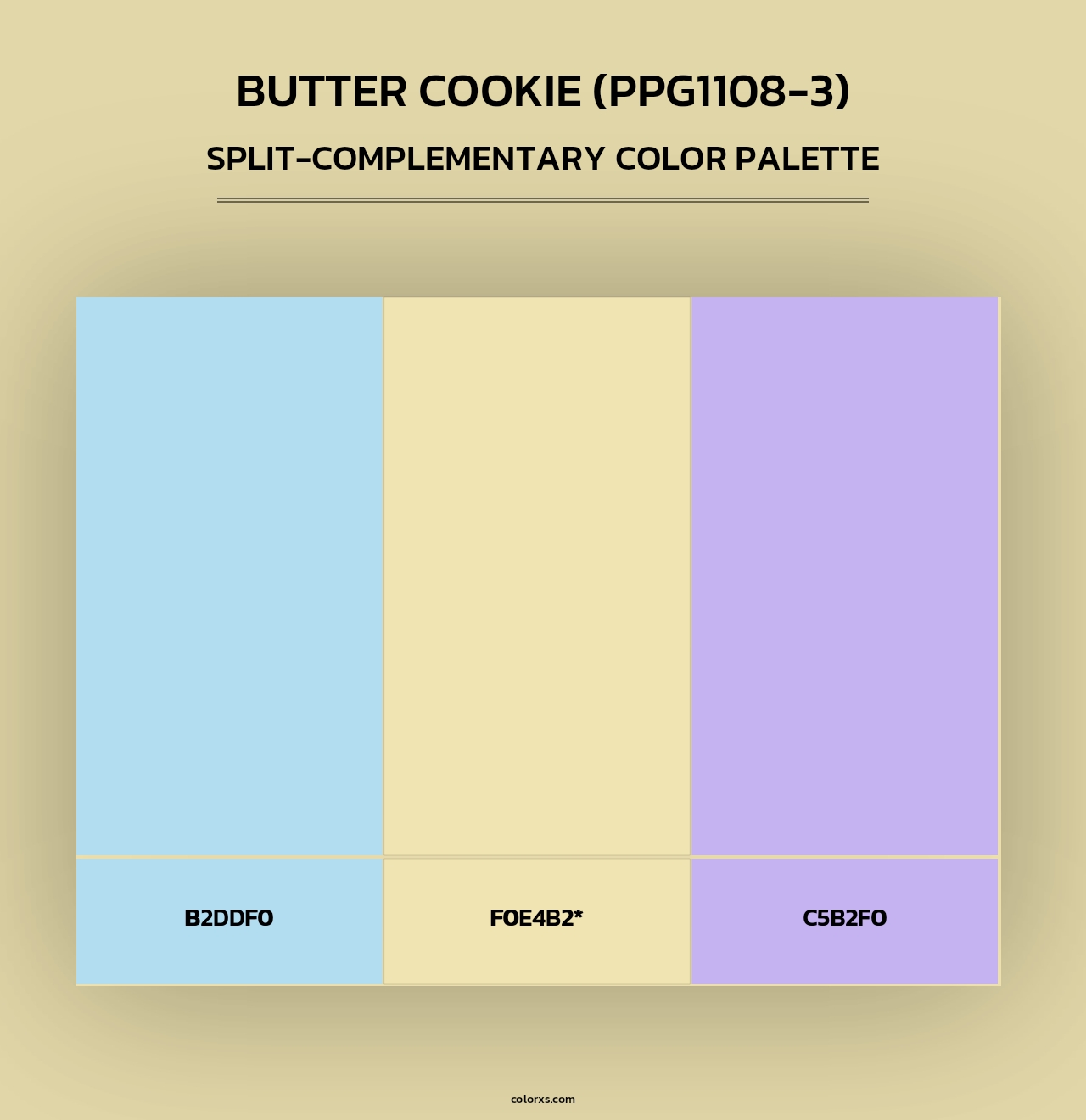 Butter Cookie (PPG1108-3) - Split-Complementary Color Palette